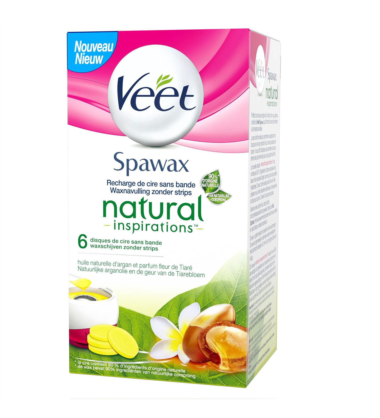 Veet Natural Inspirations Refill Pack Spa Wax Wax Warmer 6 pieces