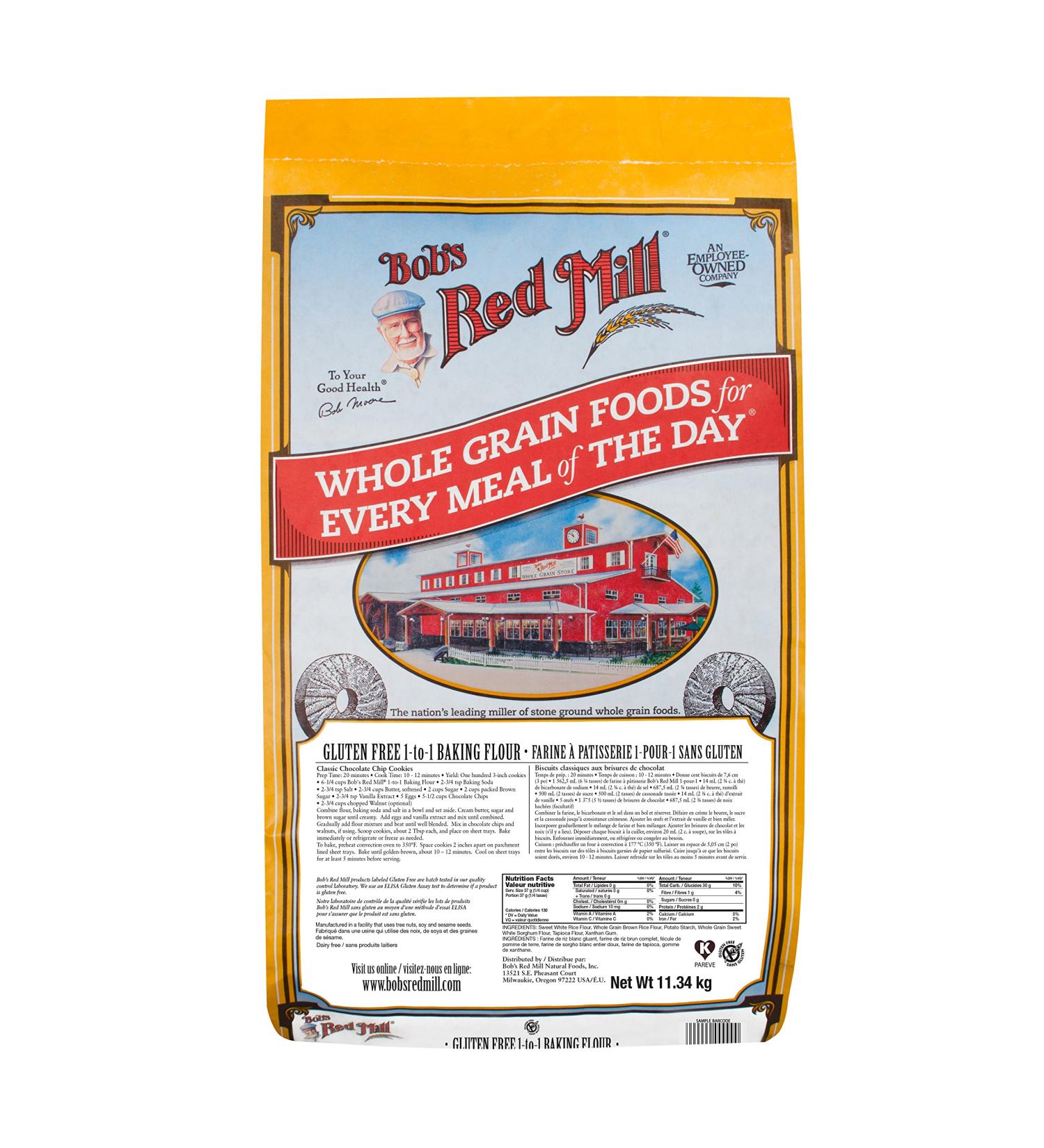 Bob's Red Mill Gluten Free 1-to-1 Baking Flour 11.34 Kilogram 11.34 kg (Pack of 1)