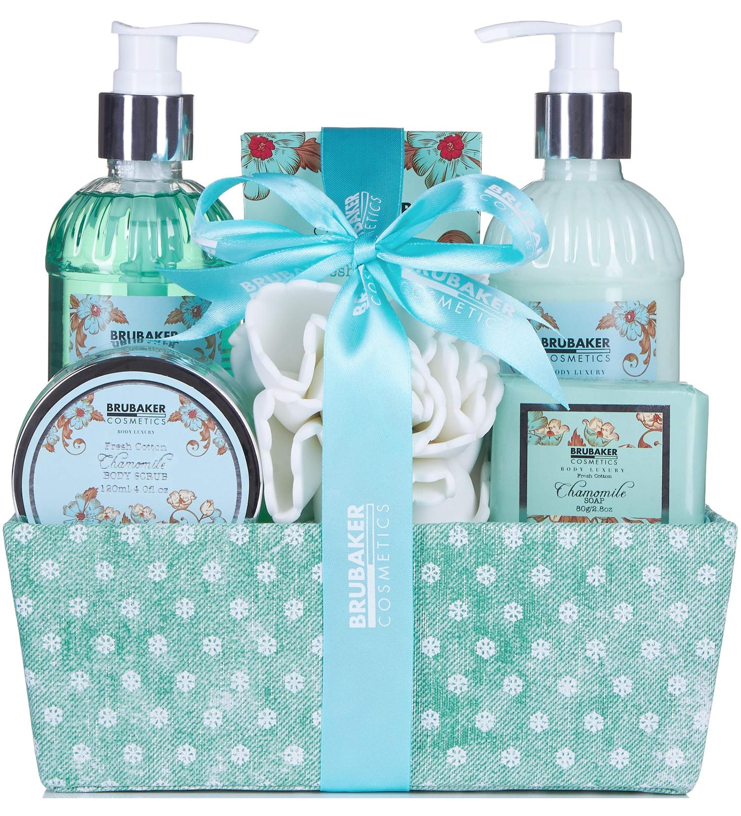 BRUBAKER Cosmetics Bath and Shower Set - Moisturizing Chamomile 7-Piece Gift Set | International Shipping Available - Buy Online on GoSupps.com