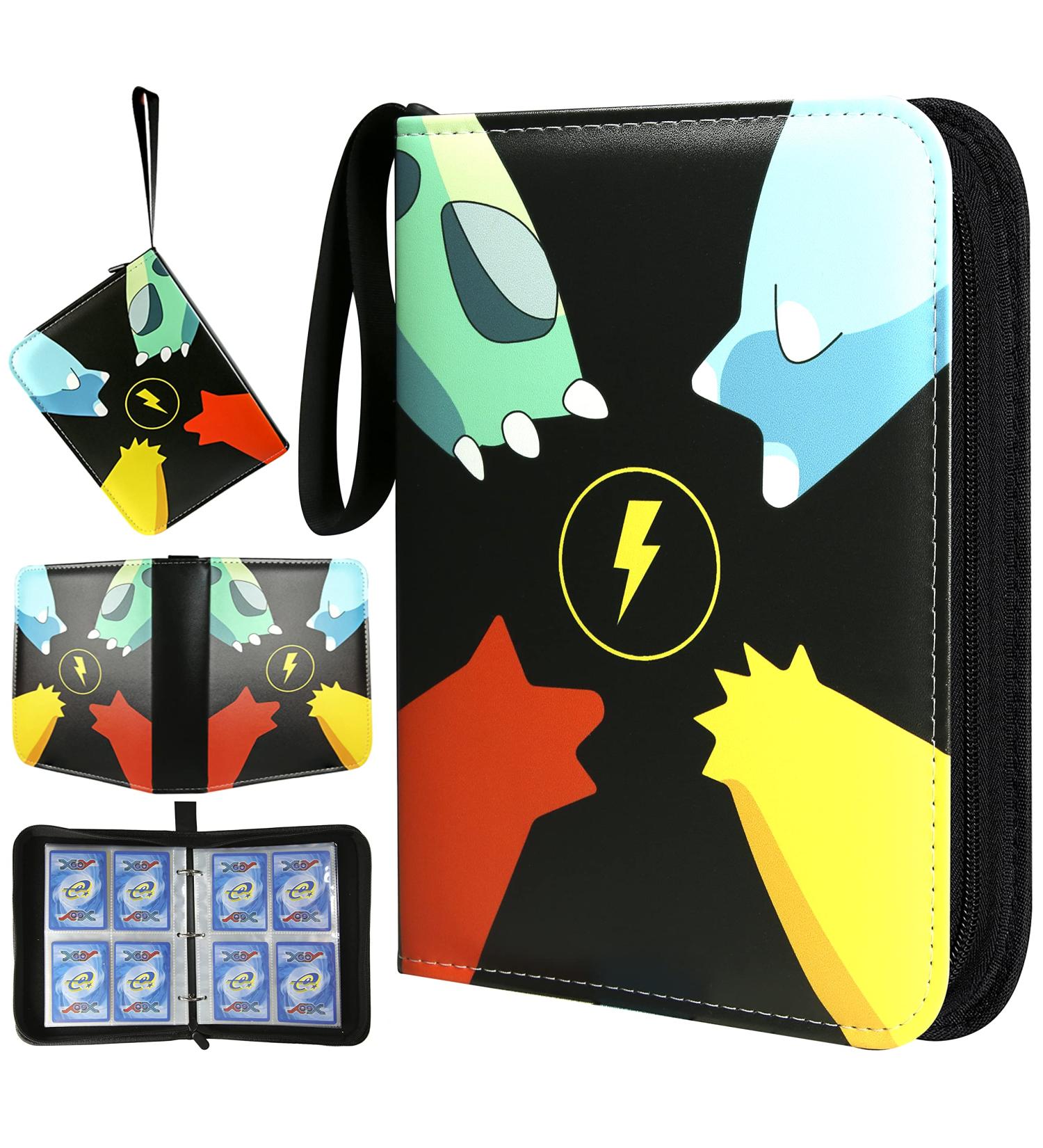 Pokemon Card Binder 4-Pocket Album | Holds 400 Cards with 50 Sleeves | Portable Trading Card Collector Book - Buy Online on GoSupps.com