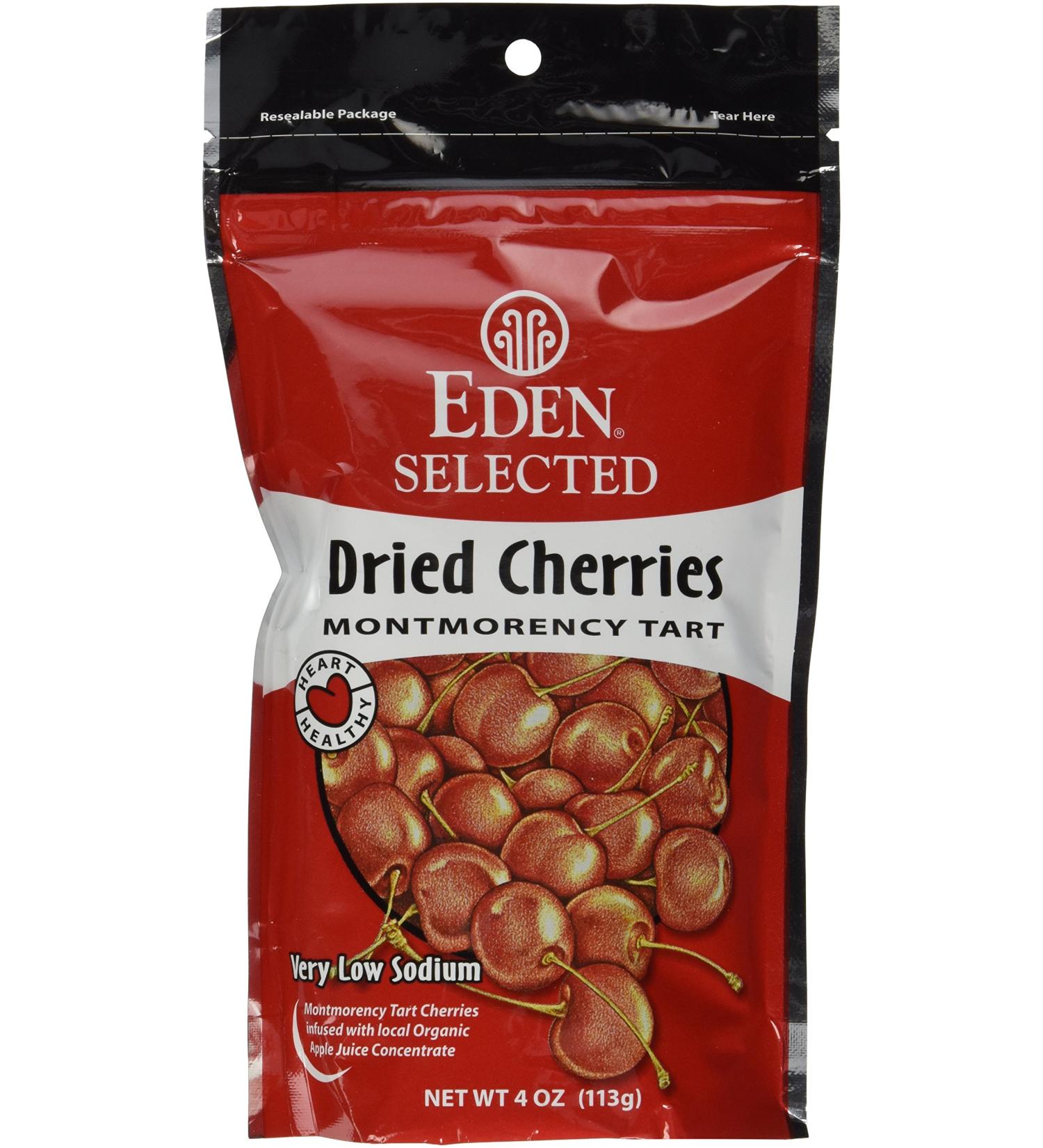 Eden Foods Dried Montmorency Tart Cherries - 4 oz (113 g) | Premium Natural Snack - Buy Online on GoSupps.com