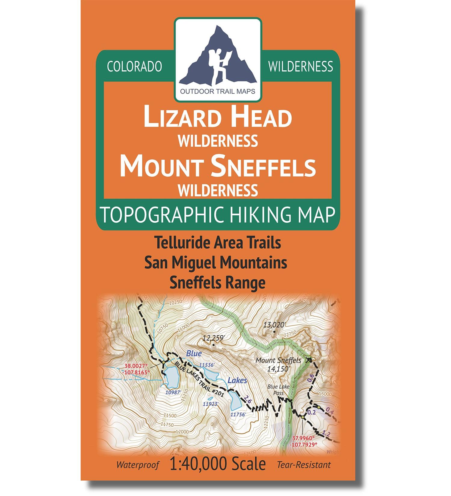 Lizard Head - Mount Sneffels Wilderness Topographic Hiking Map by Outdoor Trail Maps LLC (2018) - Buy Online on GoSupps.com