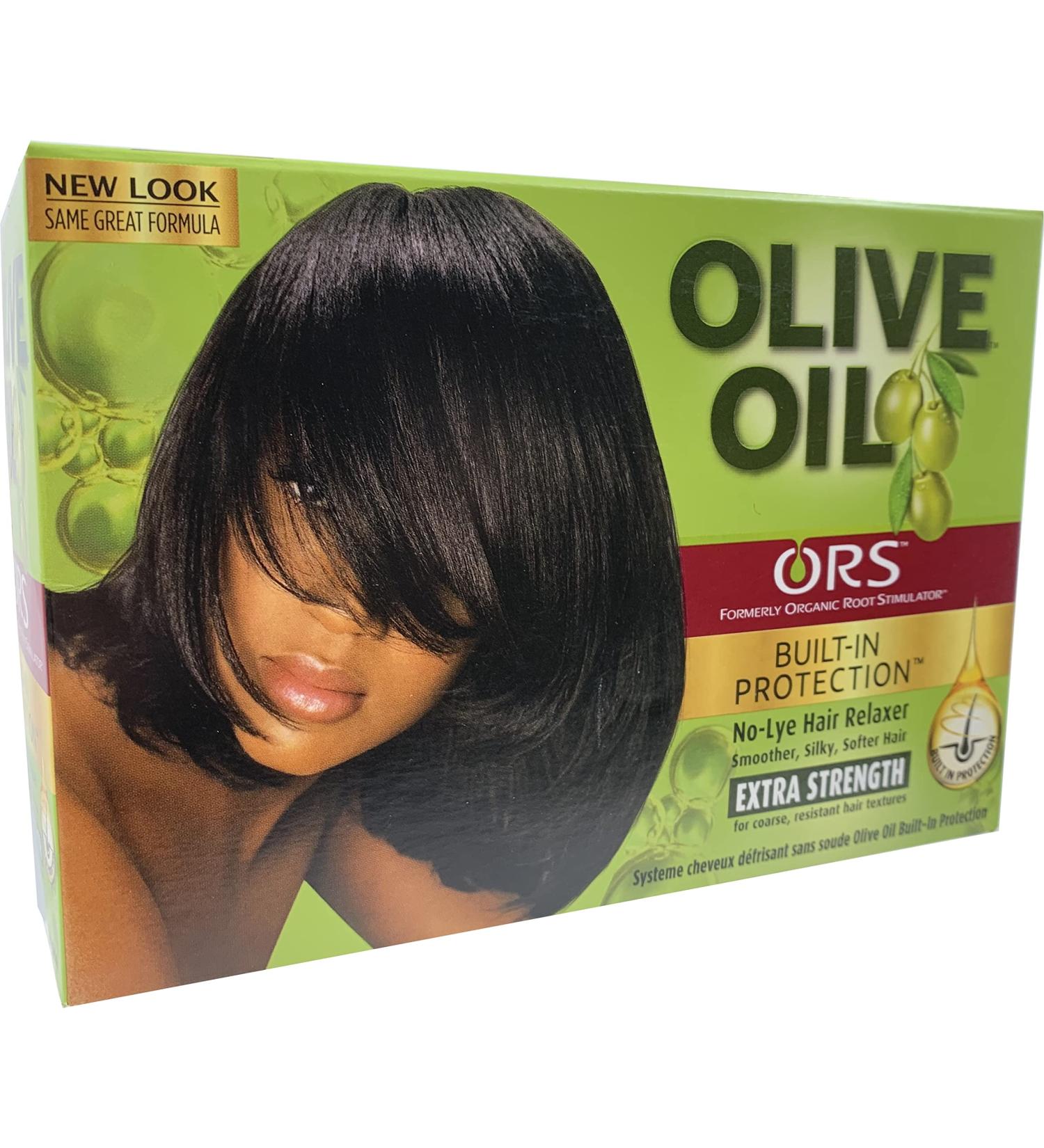 ORS Olive Oil Built-In Protection Full Application No-Lye Hair Relaxer - Extra Strength Kit (Pack of 1)