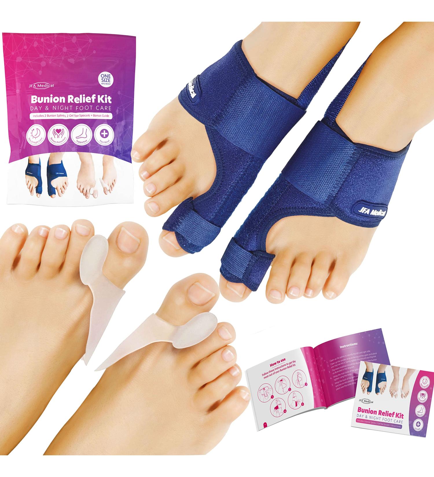 JFA Medical Bunion Corrector Splint - Adjustable Day/Night Support for Pain Relief and Toe Protection - Buy Online on GoSupps.com