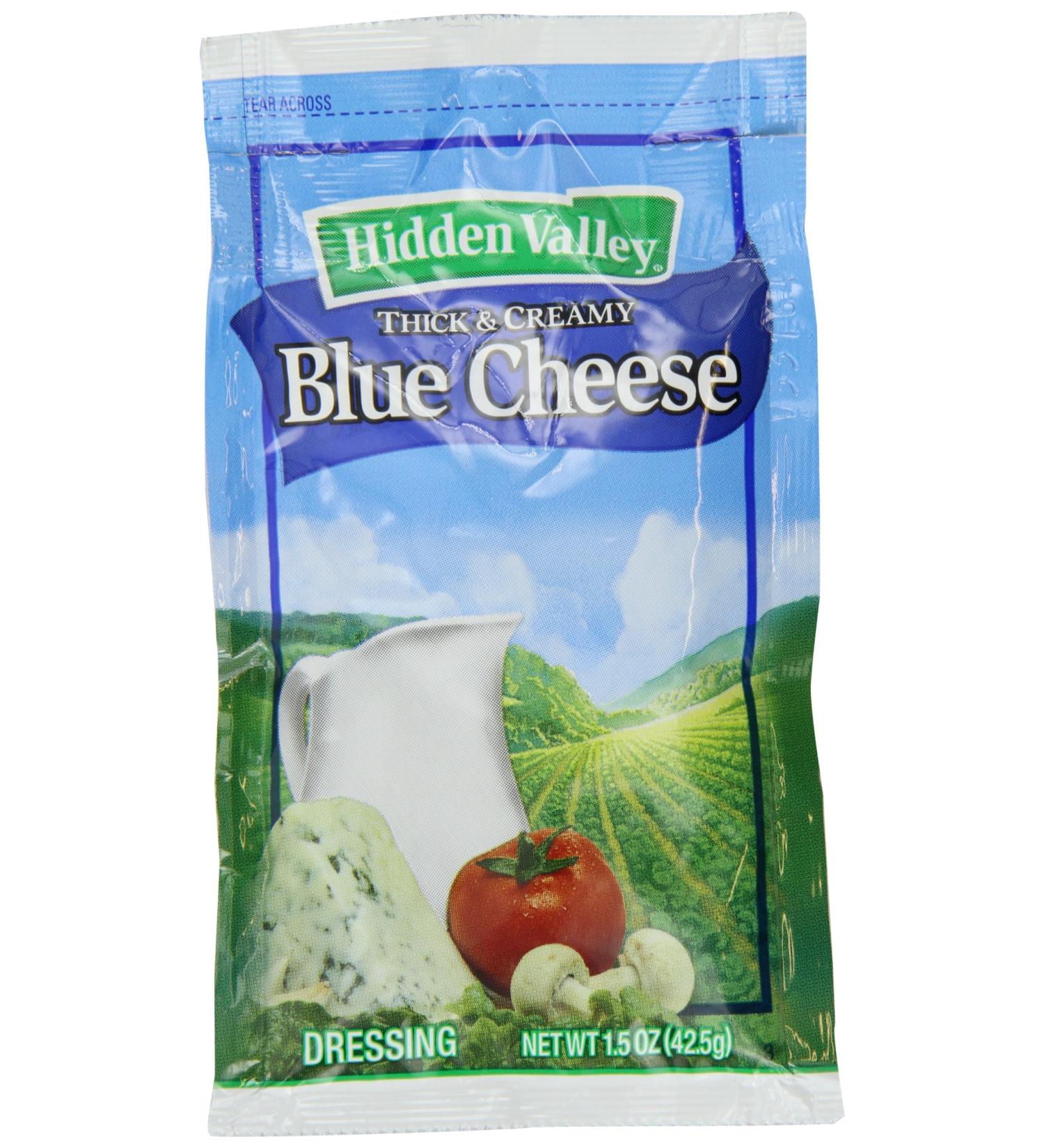 Hidden Valley Blue Cheese Dressing 1.5oz Portion Packs (Pack of 84) - Individual Blue Cheese Dressing Packets for Convenience - Buy Online on GoSupps.com