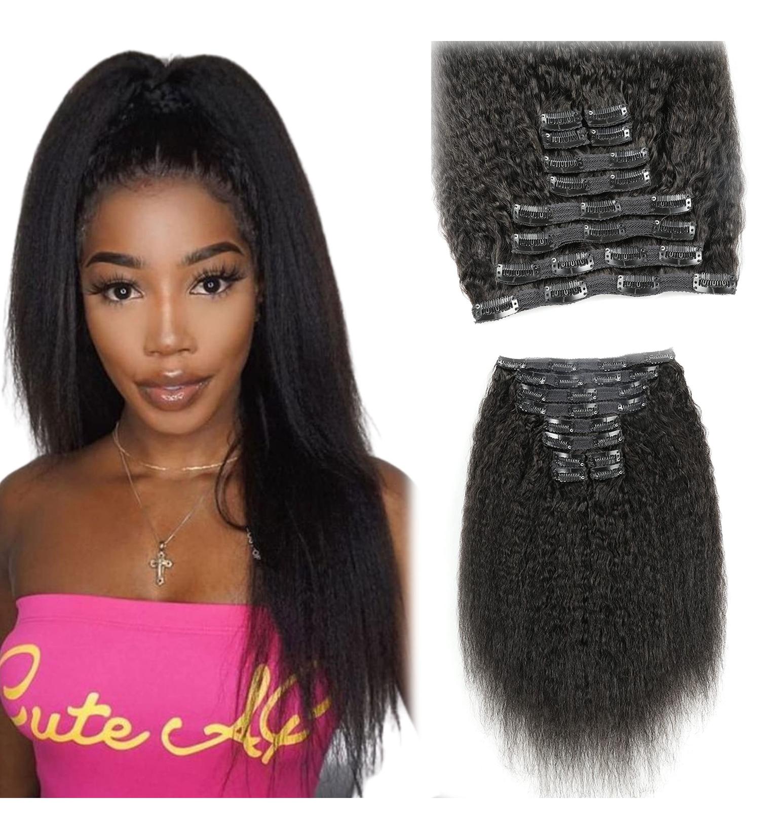 Premium Remy-Echo Hair Extensions - 9A Natural Black 120g 10 Pieces 36cm (14 inches) - Smooth for Full Head Use - Buy Online on GoSupps.com