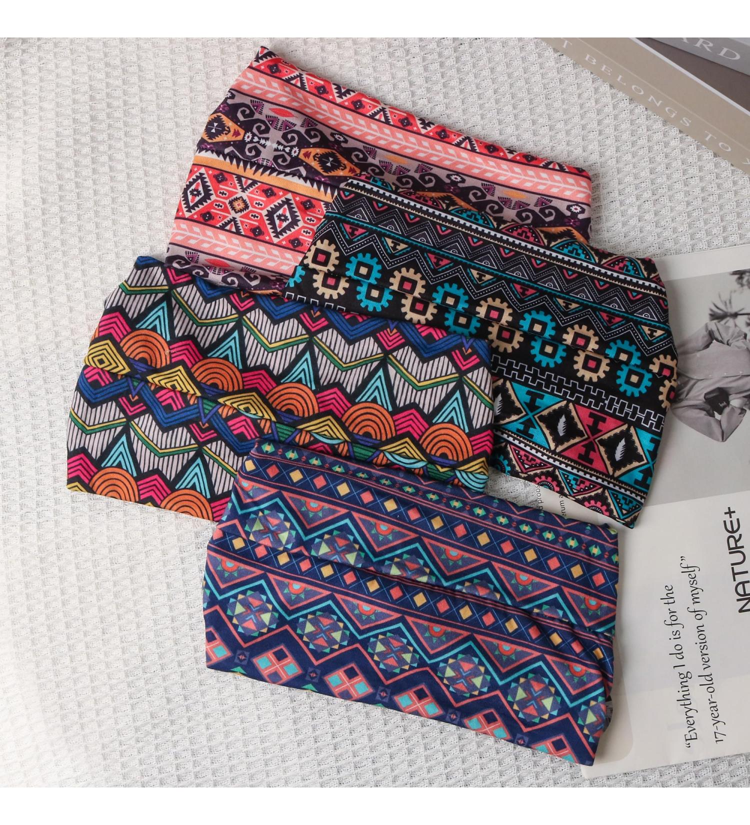 Women's Kerchief Headband for Women's Sports Yoga Bandana for Hair Accessories(4 pieces) (Multi-color 2) - Buy Online on GoSupps.com