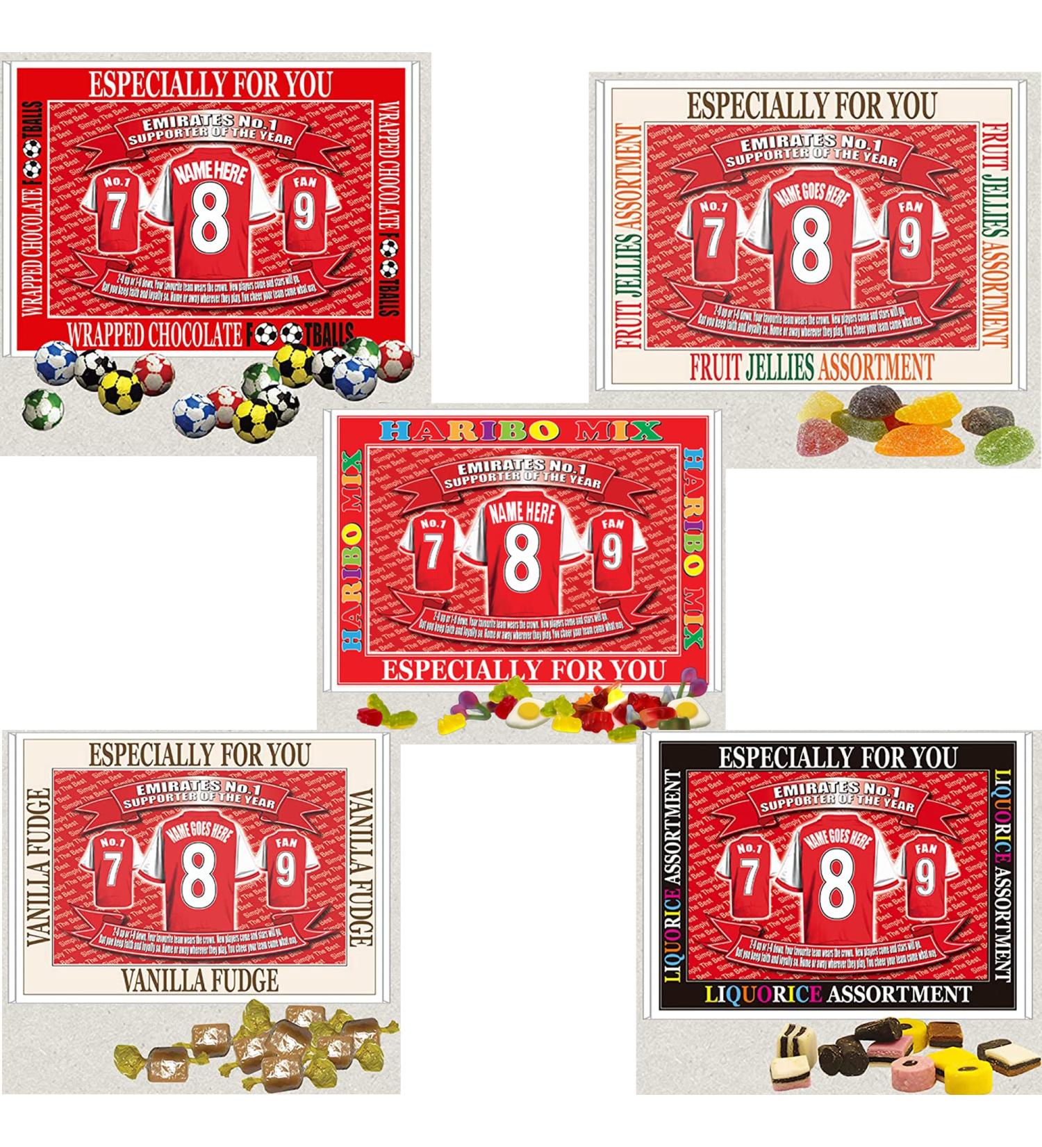 Gooners Football Shirt Personalised Gift Boxed Sweets - Buy Online on GoSupps.com