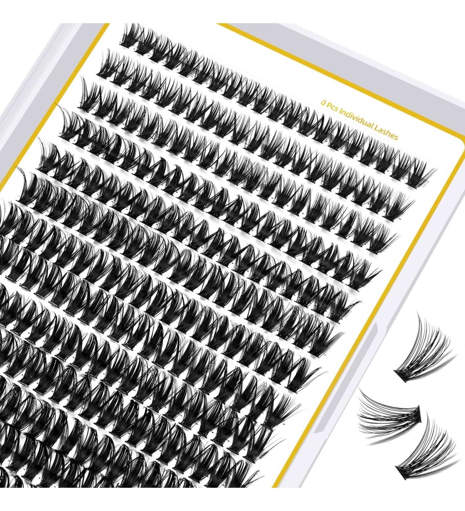 Buy 50D-D-18 Individual Lash Clusters | 280 False Eyelash Extensions | DIY Eyelash Extensions at Home - Premium Quality Lash Clusters - Buy Online on GoSupps.com
