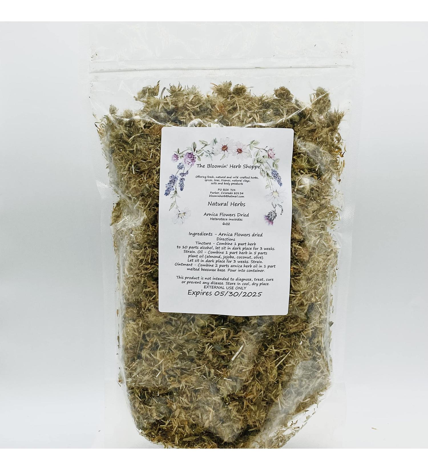 Dried Arnica Flowers 6oz | Heterotheca inuloides | Salves Ointment | The Bloomin Herb Shoppe - Buy Online on GoSupps.com