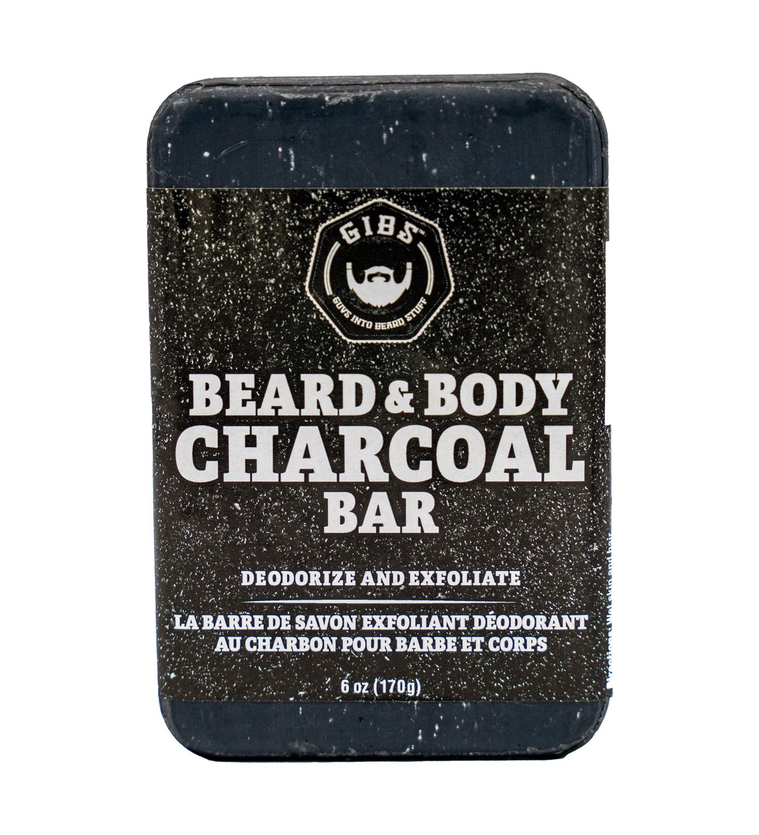 GIBS Grooming BBC Charcoal Bar - Deodorizing Soap 6 oz - Spicy Cardamom, Pepper, Leather & Clove - Buy Online on GoSupps.com