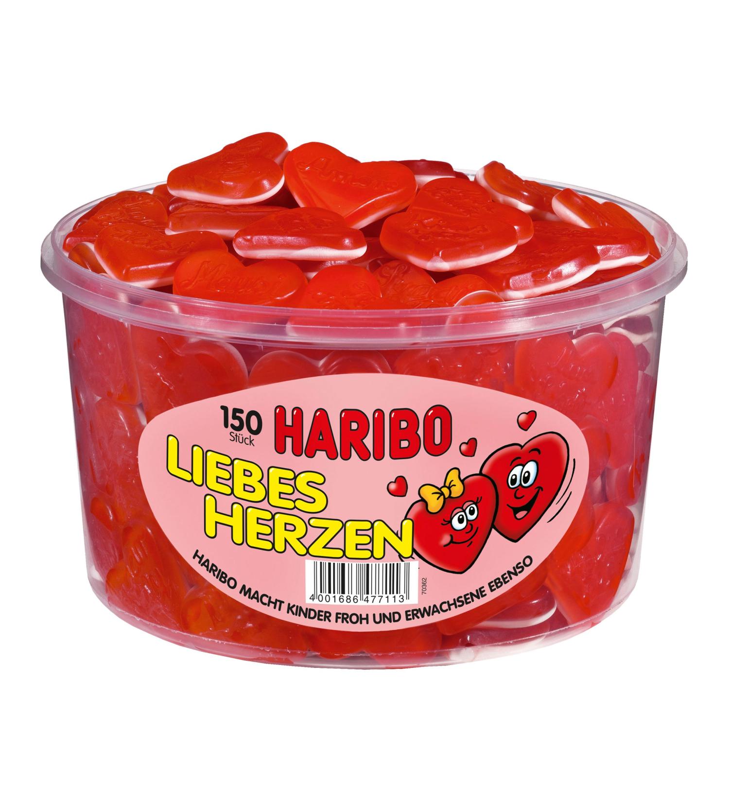 Buy HARIBO Love Hearts - Foam & Fruit Gum Hearts - 150 Pieces Box - International Shipping Available - Buy Online on GoSupps.com