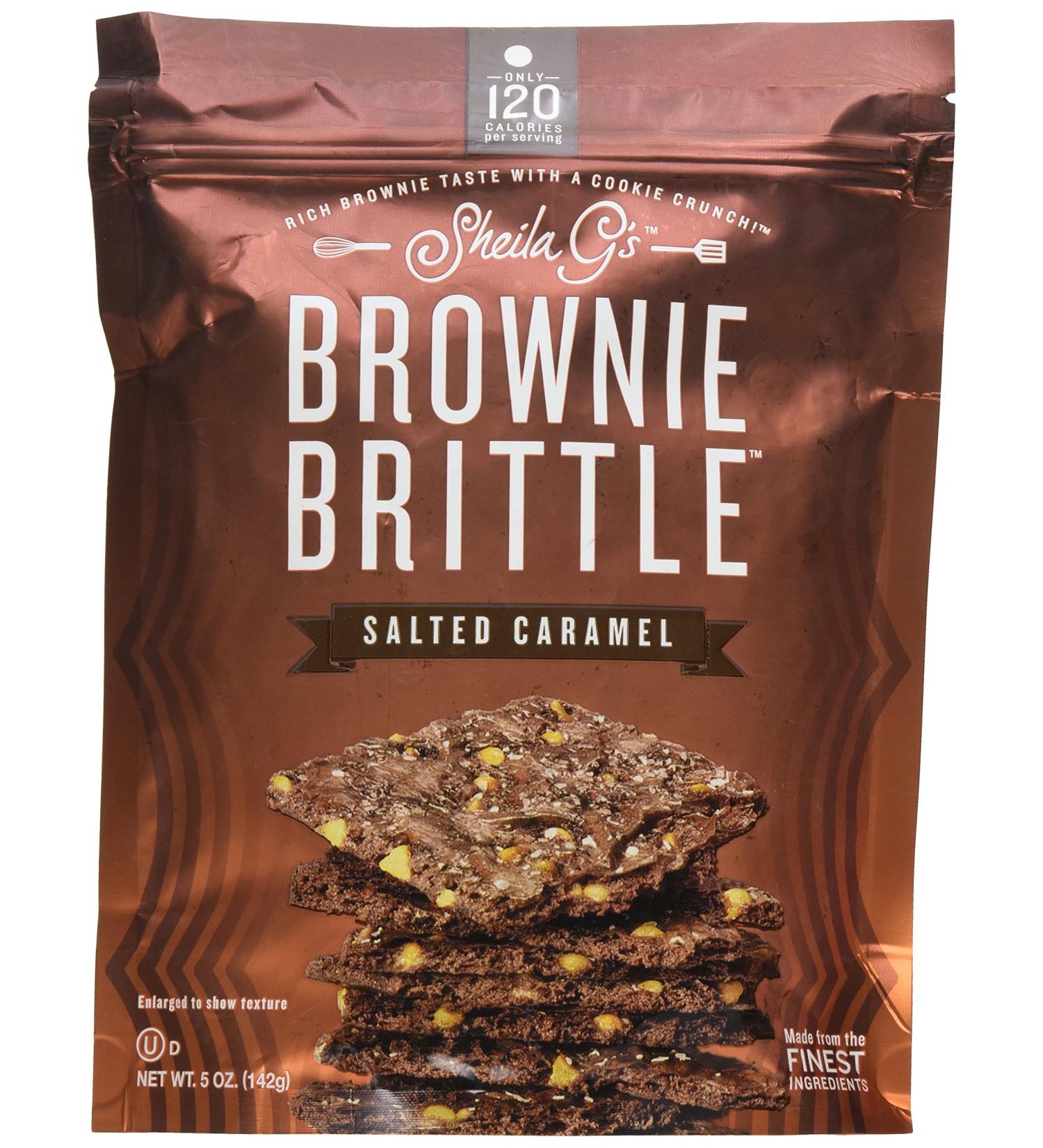 Brownie Brittle-Salted Caramel 5oz by Sheila G's - Delicious Gluten-Free Snack - Buy Online on GoSupps.com