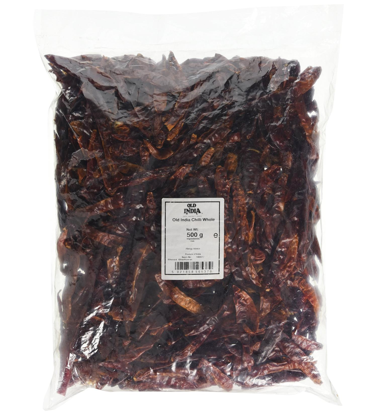 Old India Chilli Whole 500g - Premium Quality Spices for Authentic Flavors - Buy Online on GoSupps.com