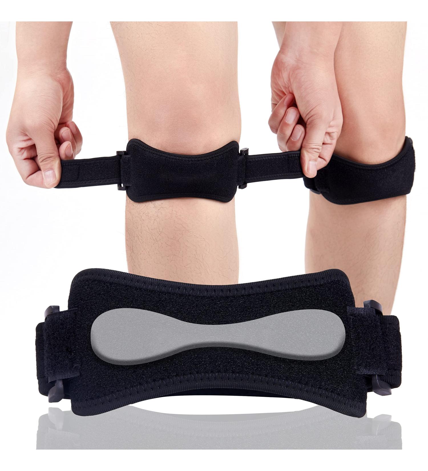 Ziquan777 Knee Brace Straps - Patellar Tendon Support with Silicone for Knee Pain Relief - 2 Pack Black - Buy Online on GoSupps.com