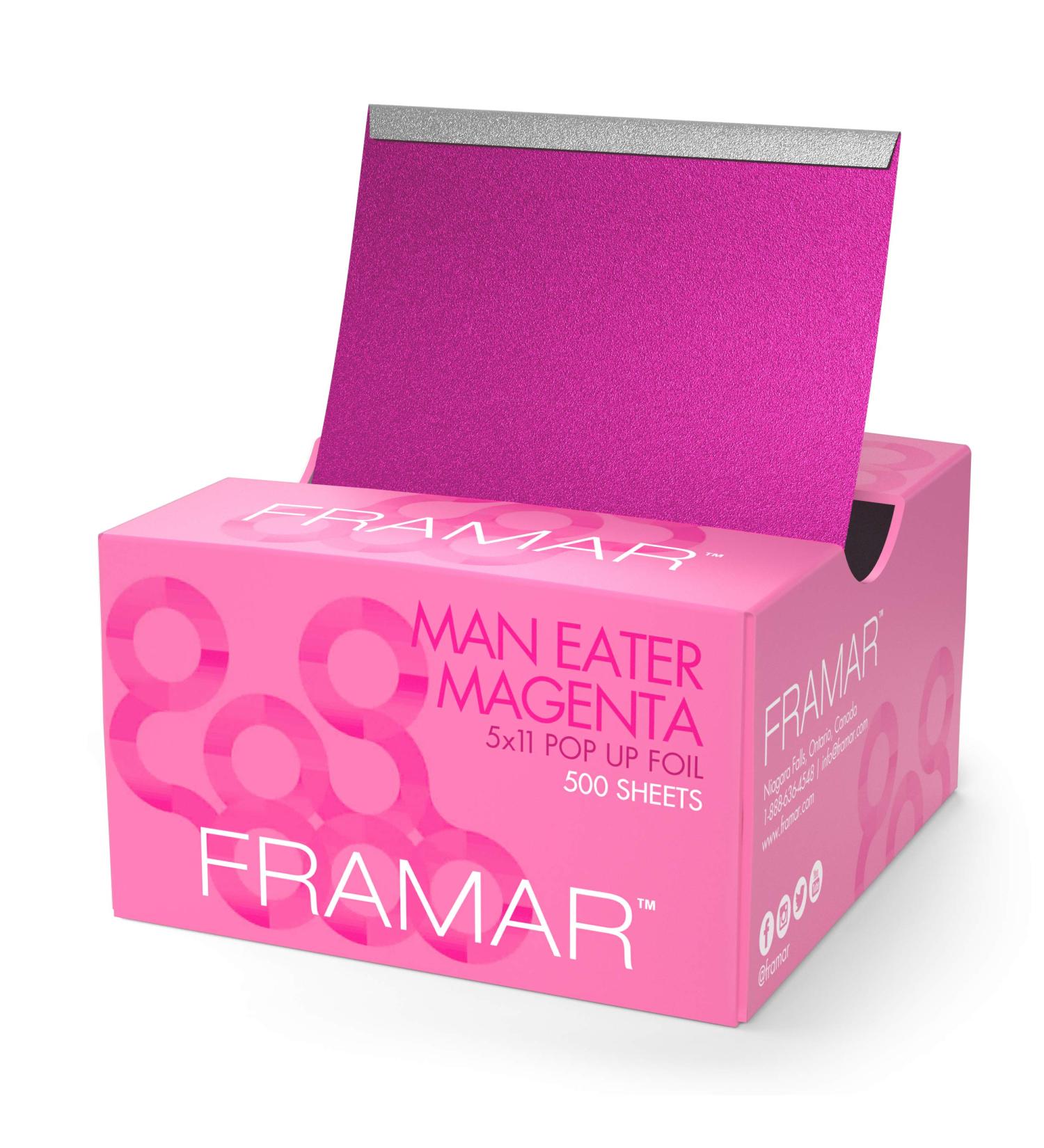 Framar Magenta Pop Up Hair Foil - 500 Aluminum Foil Sheets for Highlighting - Buy Online on GoSupps.com