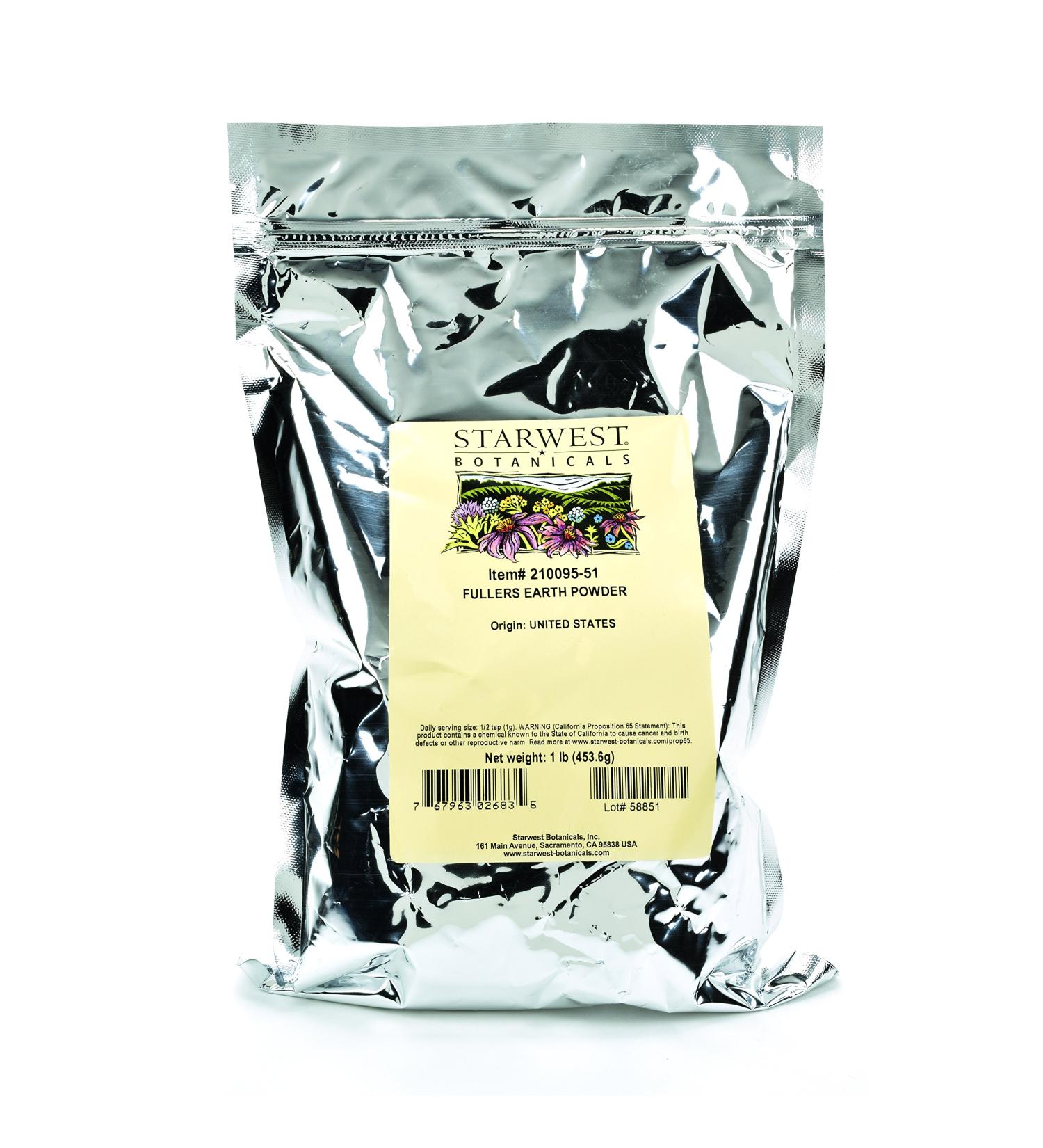 Starwest Botanicals Fullers Earth Powder 1 lb (453.6 g)