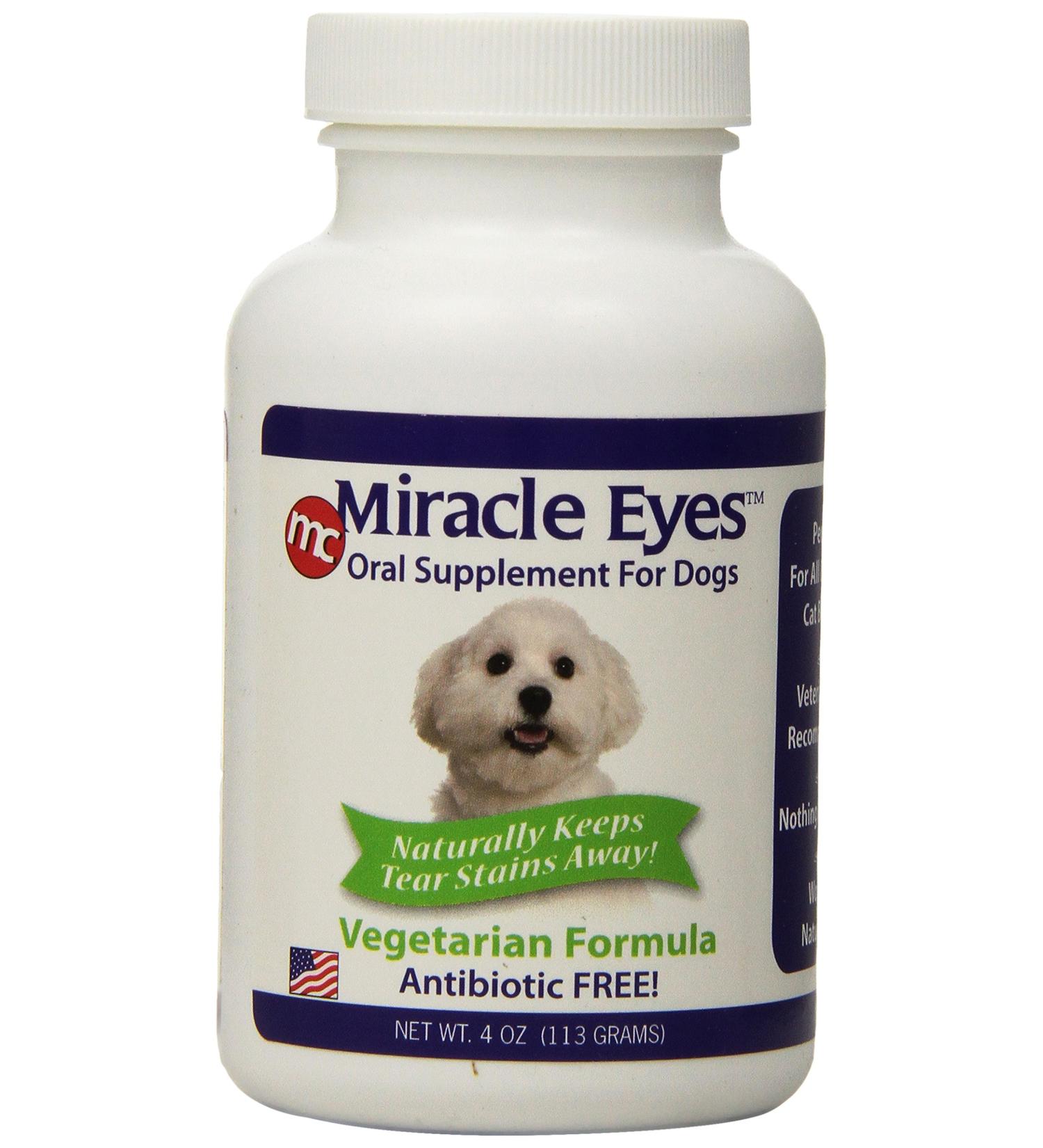 Miracle Care Tear Stain Reducer Oral Supplement for Dogs and Cats - Vegan 4 Oz | Buy Now - Buy Online on GoSupps.com