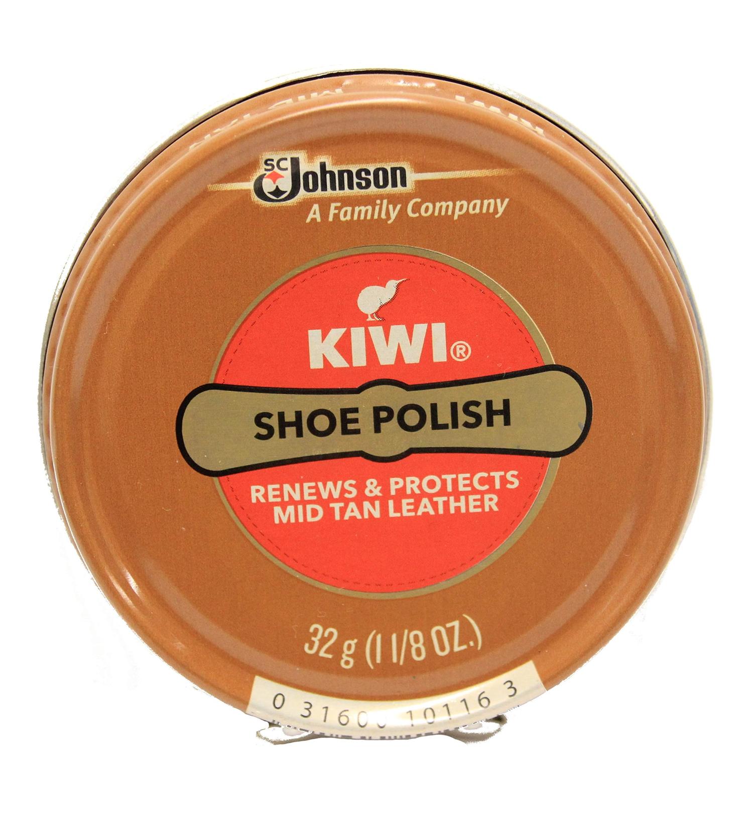 KIWI Mid Tan Shoe Polish 32g (1-1/8 Oz.)