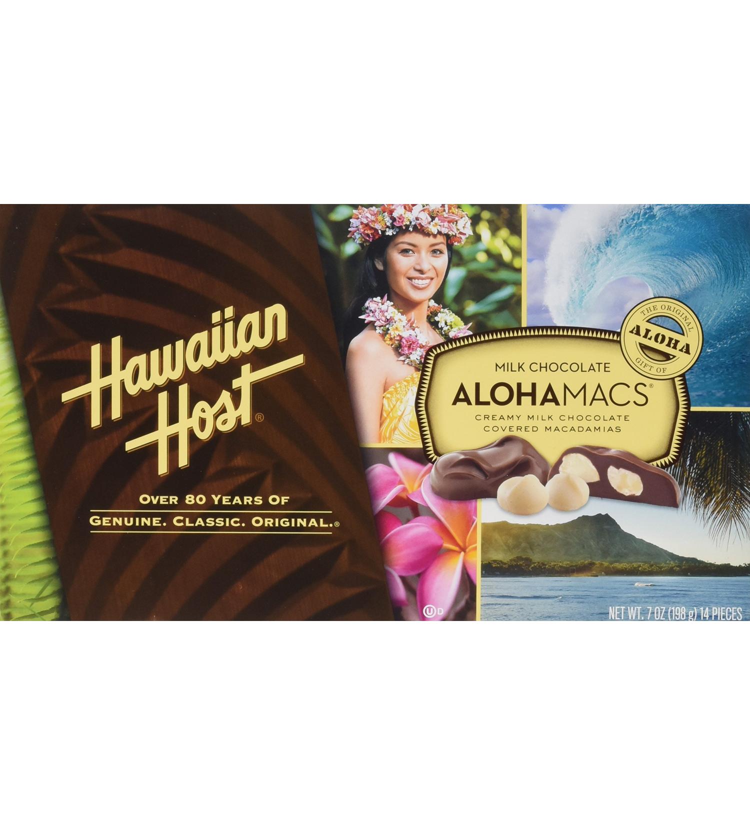 Hawaiian Host Aloha Macs Milk Chocolate Macadamia Nuts (7 oz, 14 pieces) - 1 Box - Buy Online on GoSupps.com