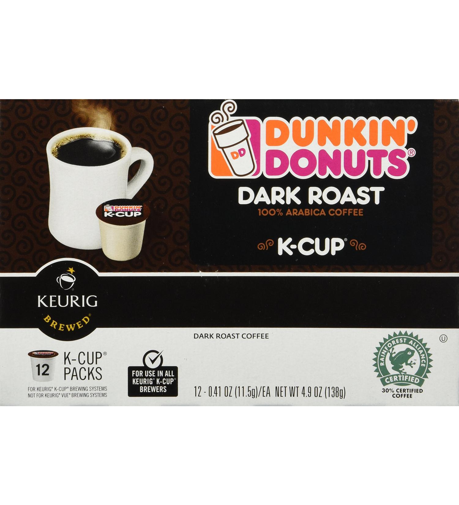 Dunkin Donuts K-cups Dark Roast - Box of 12 Kcups for Use in Keurig Coffee Brewers - Buy Online on GoSupps.com