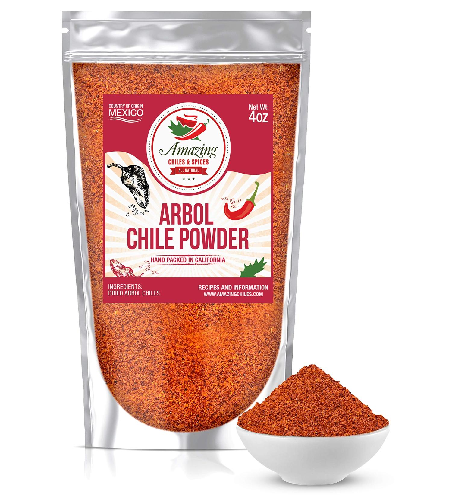 Chile de Arbol Powder - 4oz - Authentic Mexican Cuisine Pepper Spice - Buy Online on GoSupps.com