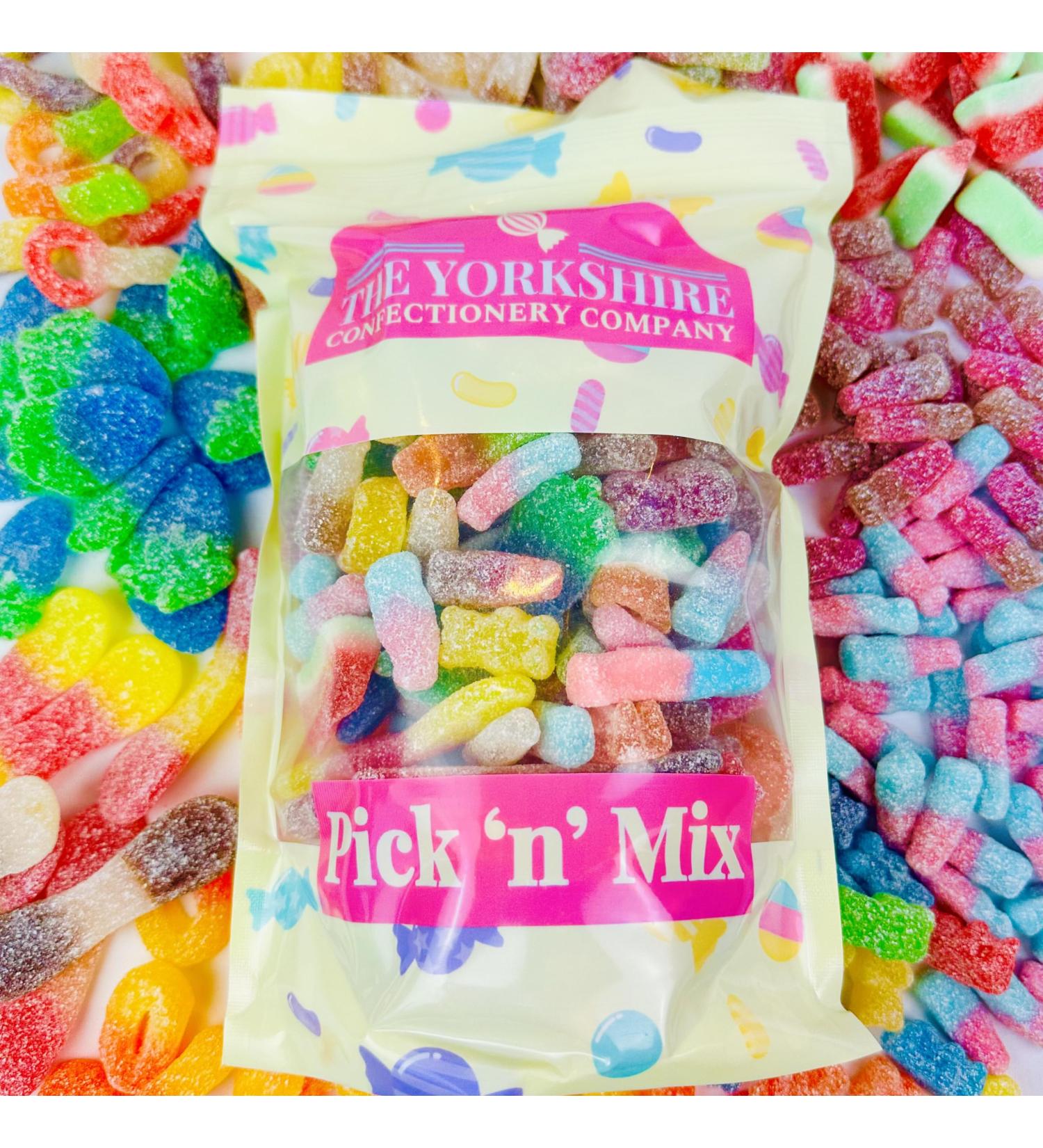 The Yorkshire Confectionery Company - Fizzy Favourites Pick And Mix Sweets 1kg Pouch Bag packed with Sweets and Candy. Assortment is in a Large Resealable Bag Great For Sharing Or As A Gift (1kg) - Buy Online on GoSupps.com