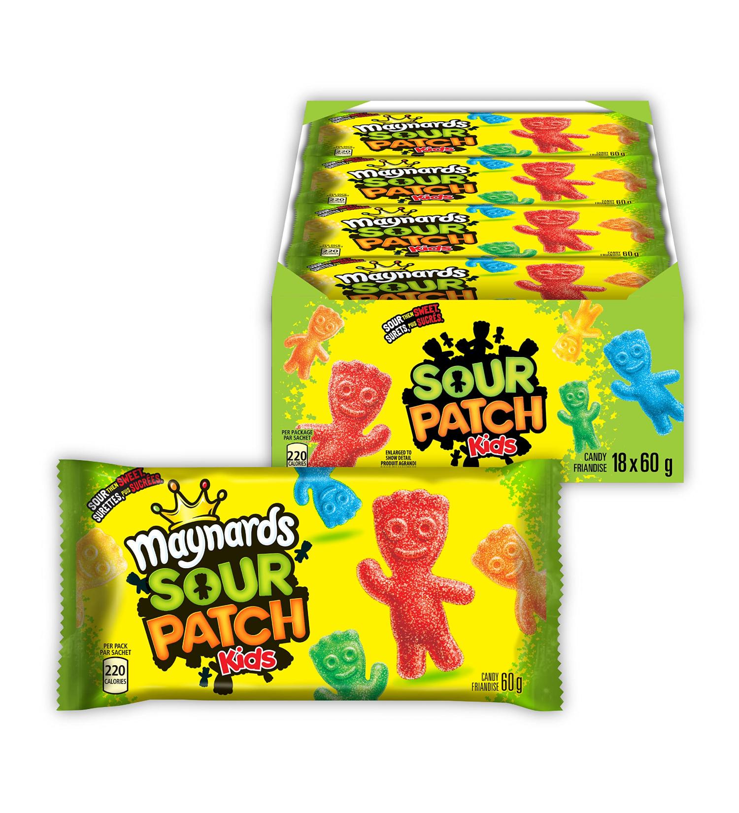 Maynards Sour Patch Kids Original Sour Candy Gummy Candy Candy Box Bulk Candy Halloween Candy 60 g (Pack of 18) - Buy Online on GoSupps.com