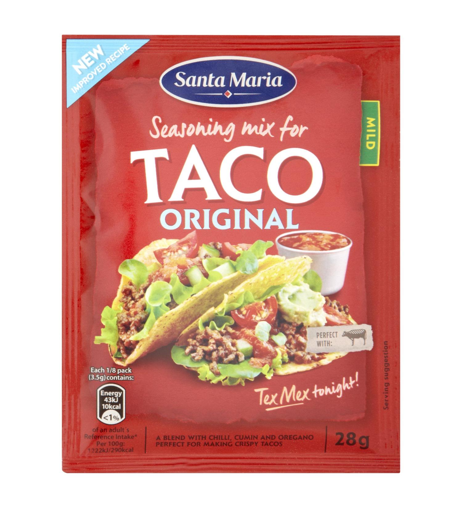  Santa Maria Santa Maria Taco Seasoning Mix 28 g - Buy Online on GoSupps.com