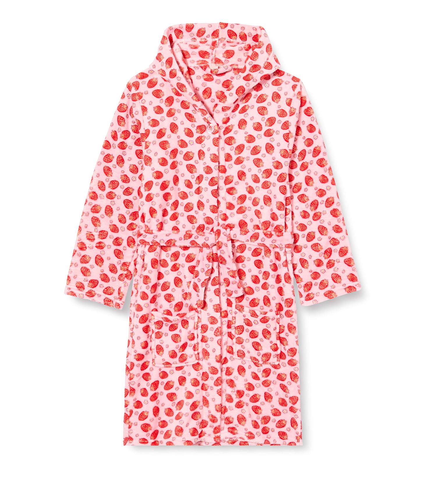 Playshoes Unisex Children's Fleece Bathrobe Dressing Gown 110-116 - Strawberry Design for Cozy Comfort | International Shipping Available - Buy Online on GoSupps.com