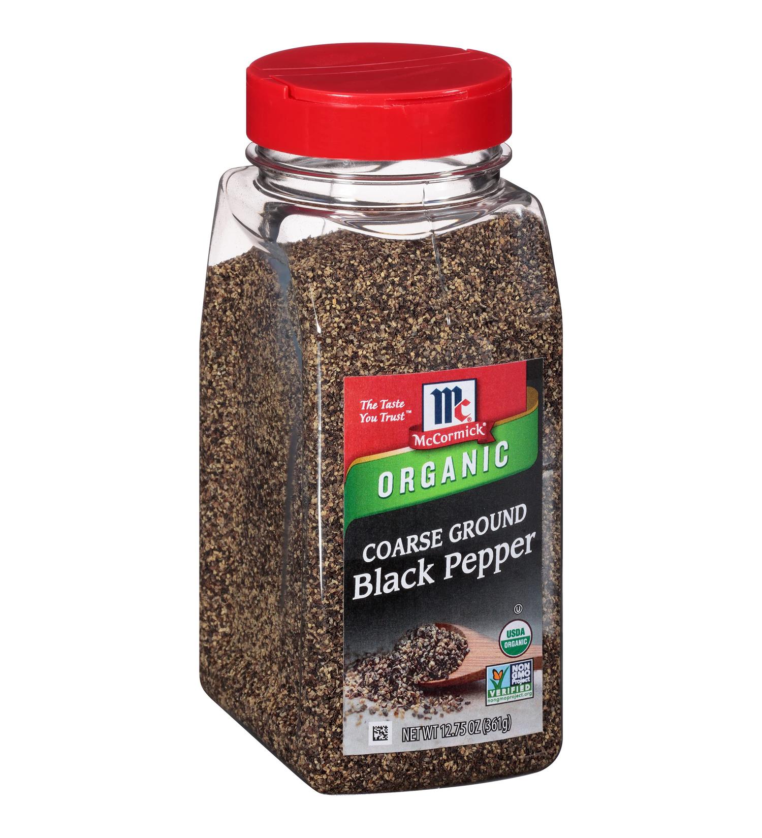 McCormick Organic Coarse Ground Black Pepper 12.75 oz - Premium Quality Spice - Buy Online on GoSupps.com