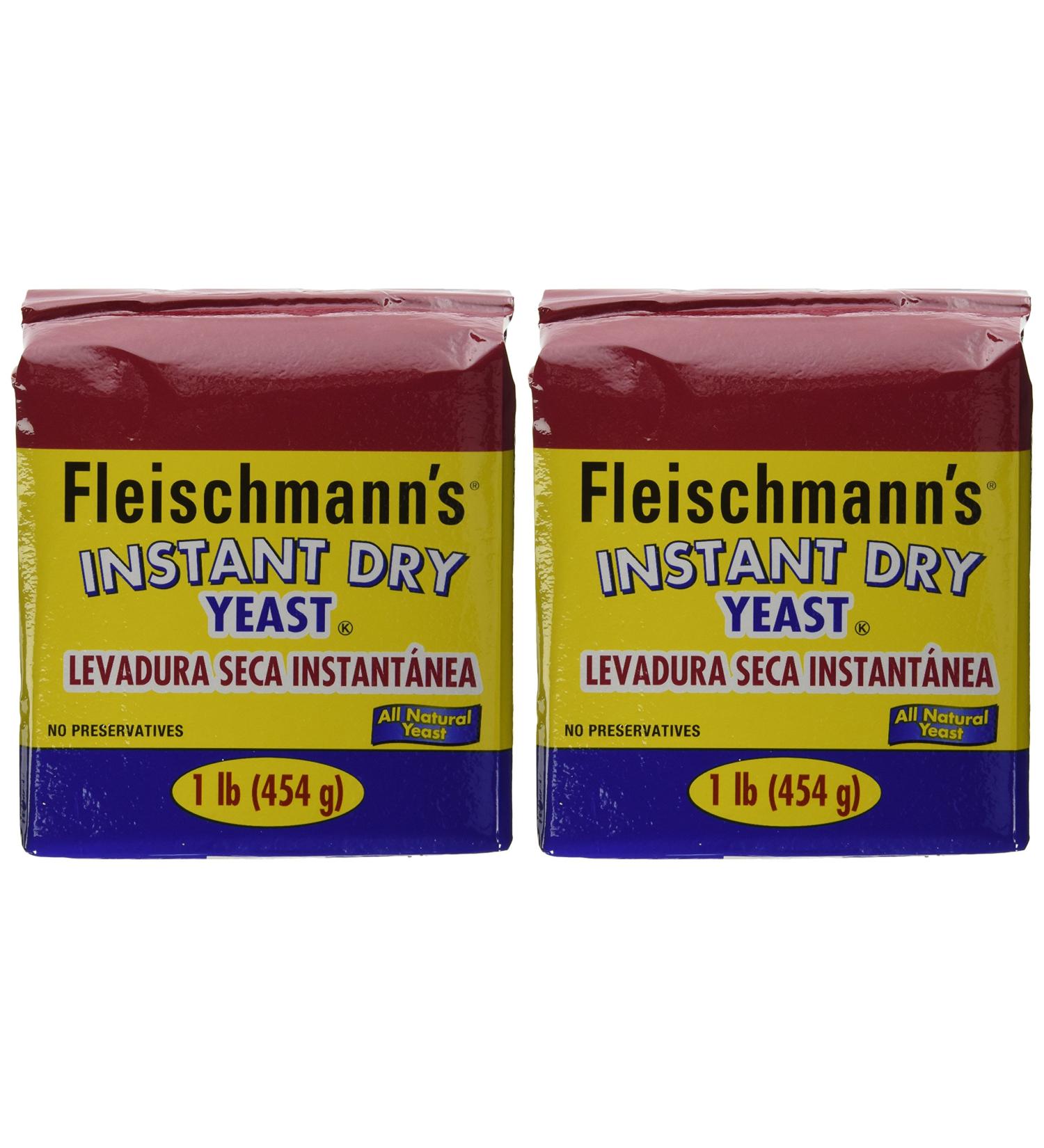 Fleischmann's Instant Yeast - 2/16 oz. Bags 16 Ounce (Pack of 2)