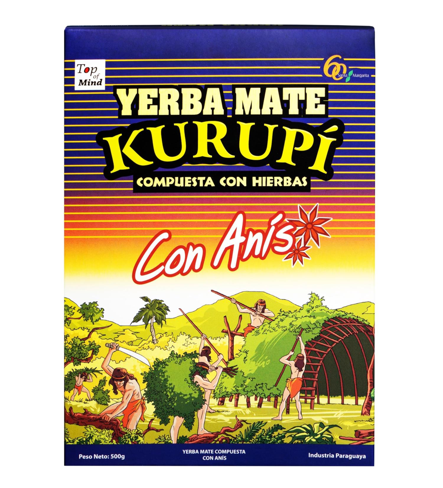 Kurupi -Yerba Mate l'anis -Ar me sp cial pour le mat - 100% produit du Paraguay - 500 grammes - Buy Online on GoSupps.com