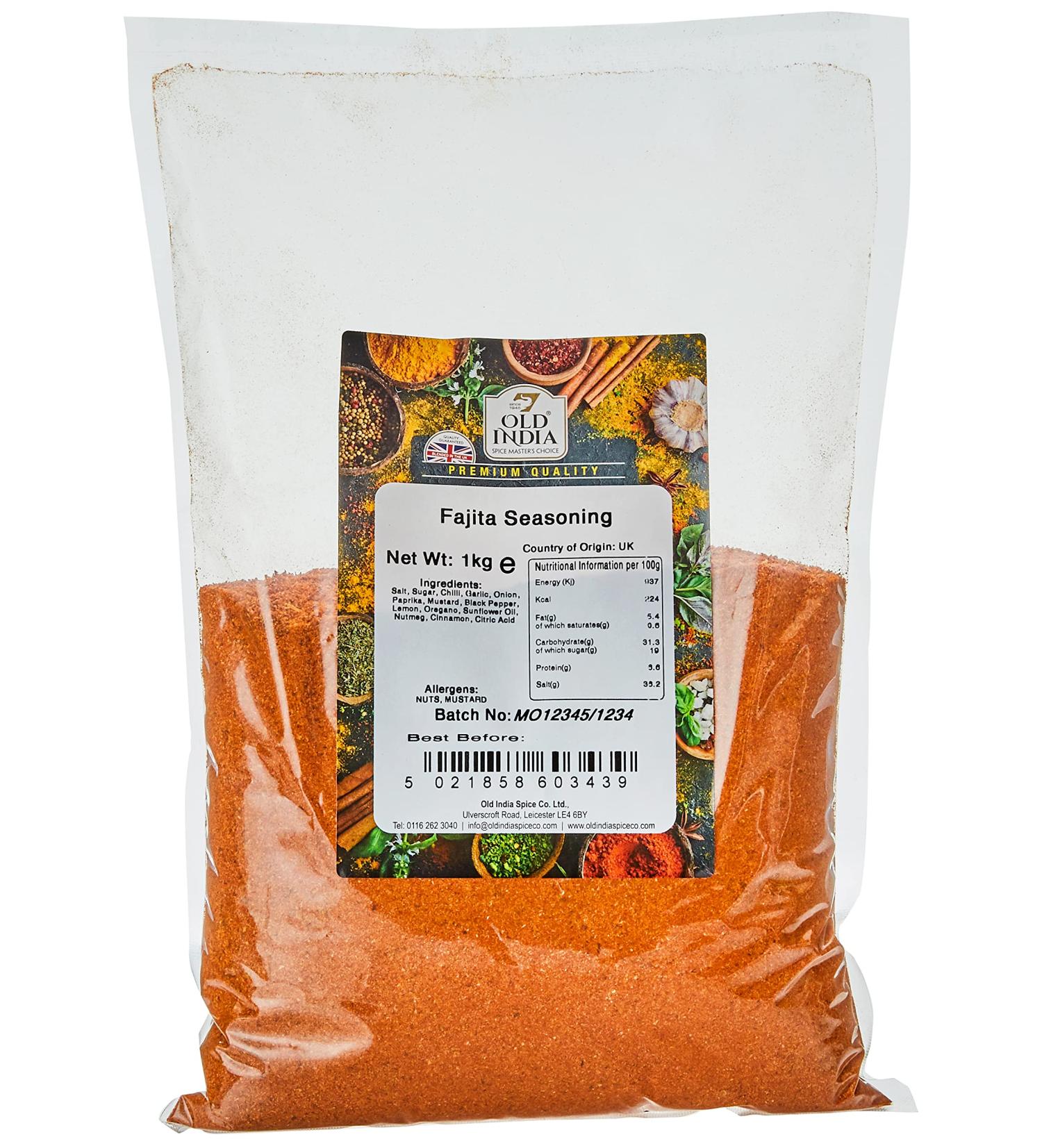 Old India Fajita Seasoning 1kg - Authentic Blend for Flavorful Fajitas - Buy Online on GoSupps.com
