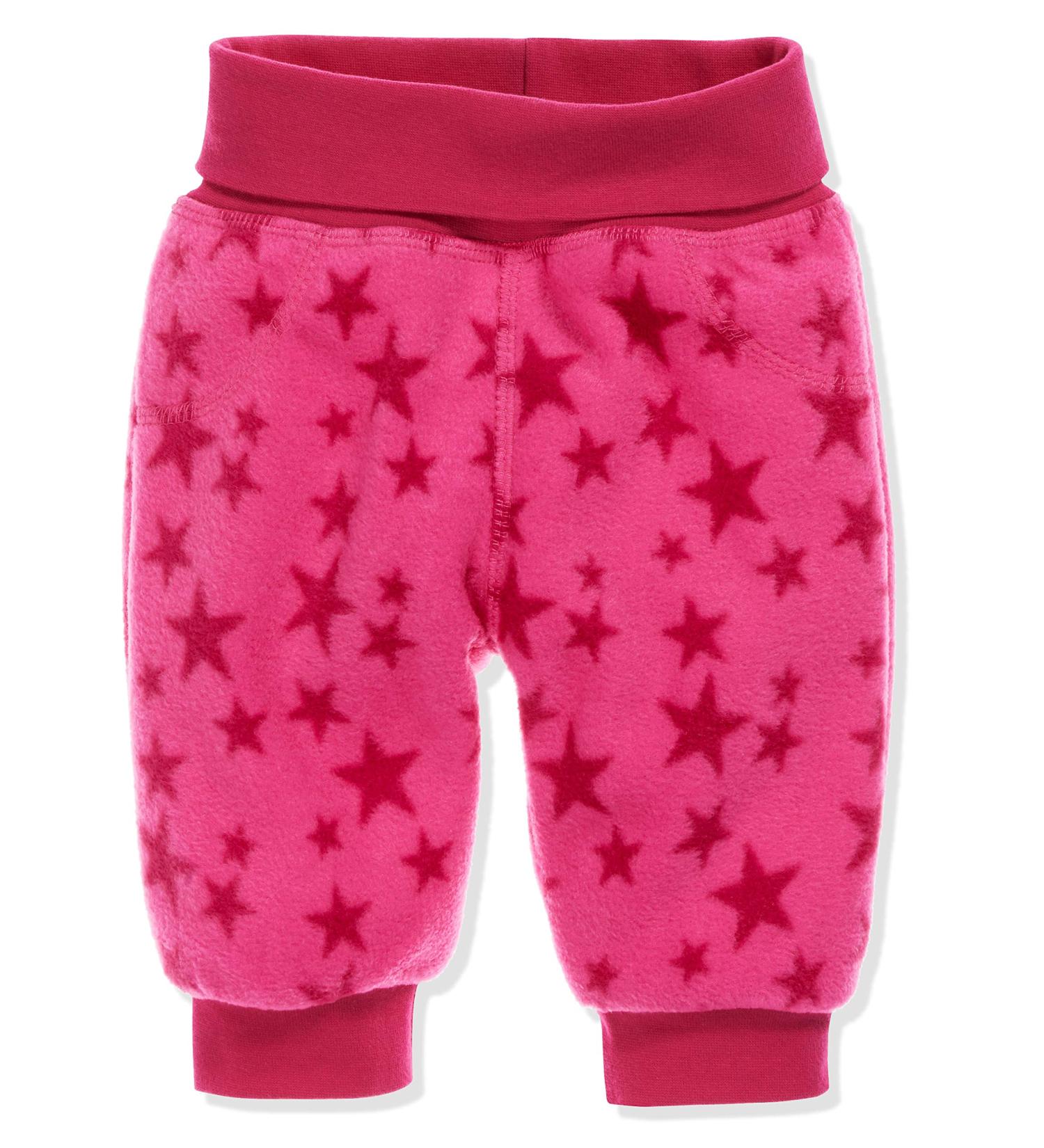Playshoes Unisex Kid's Fleece-Pumphose Baby Pants 86 Pink Stars
