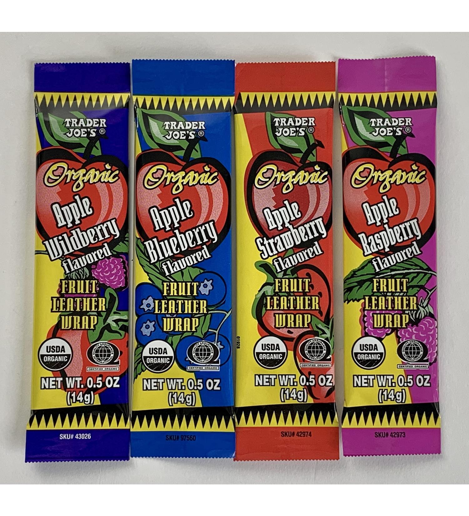 Trader Joe's Organic Fruit Leather Wrap - Variety Pack of 16