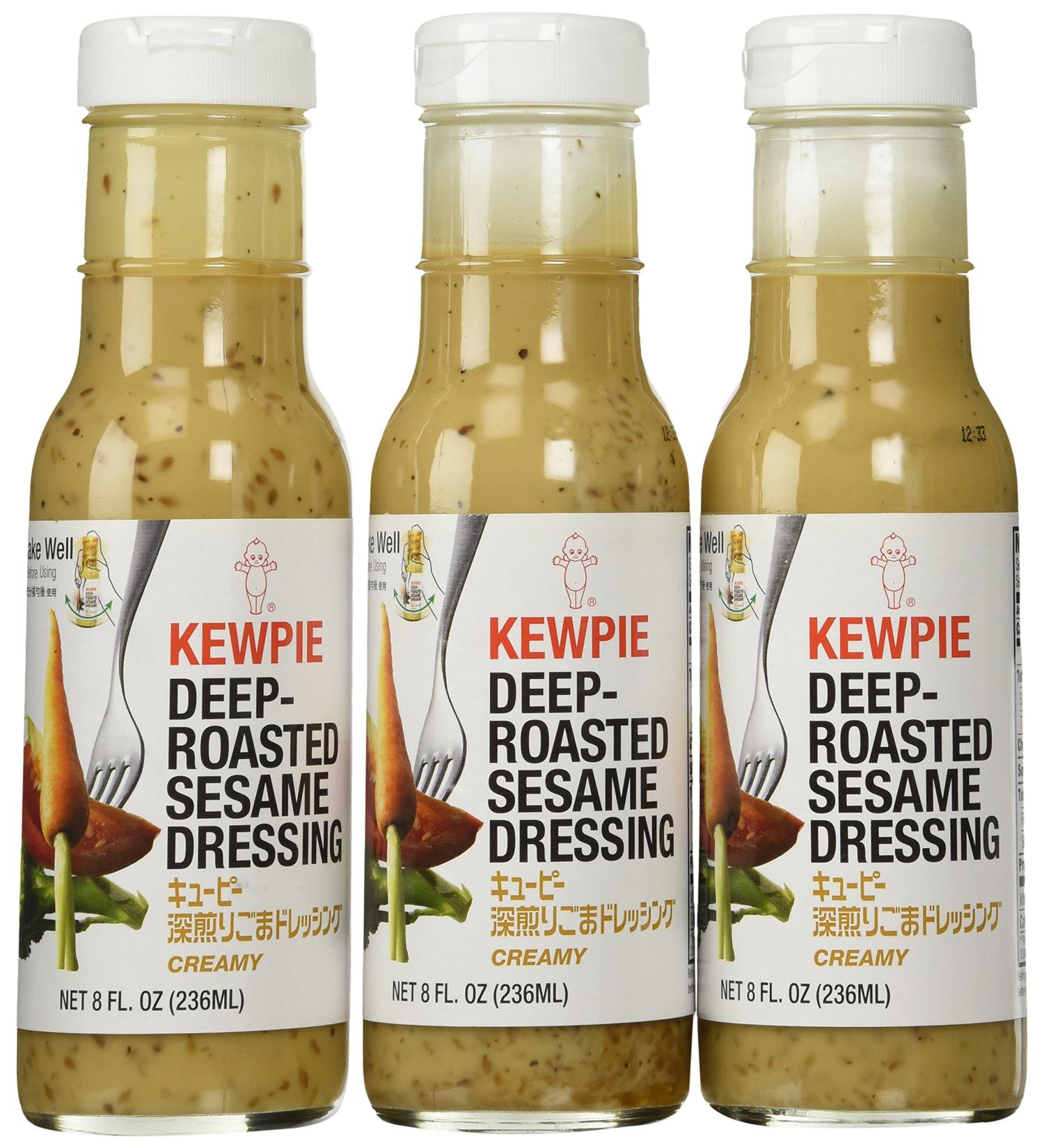 Kewpie Roasted Sesame Dressing 8 Oz - Creamy Japanese Dressing (3 Pack) - Buy Online on GoSupps.com