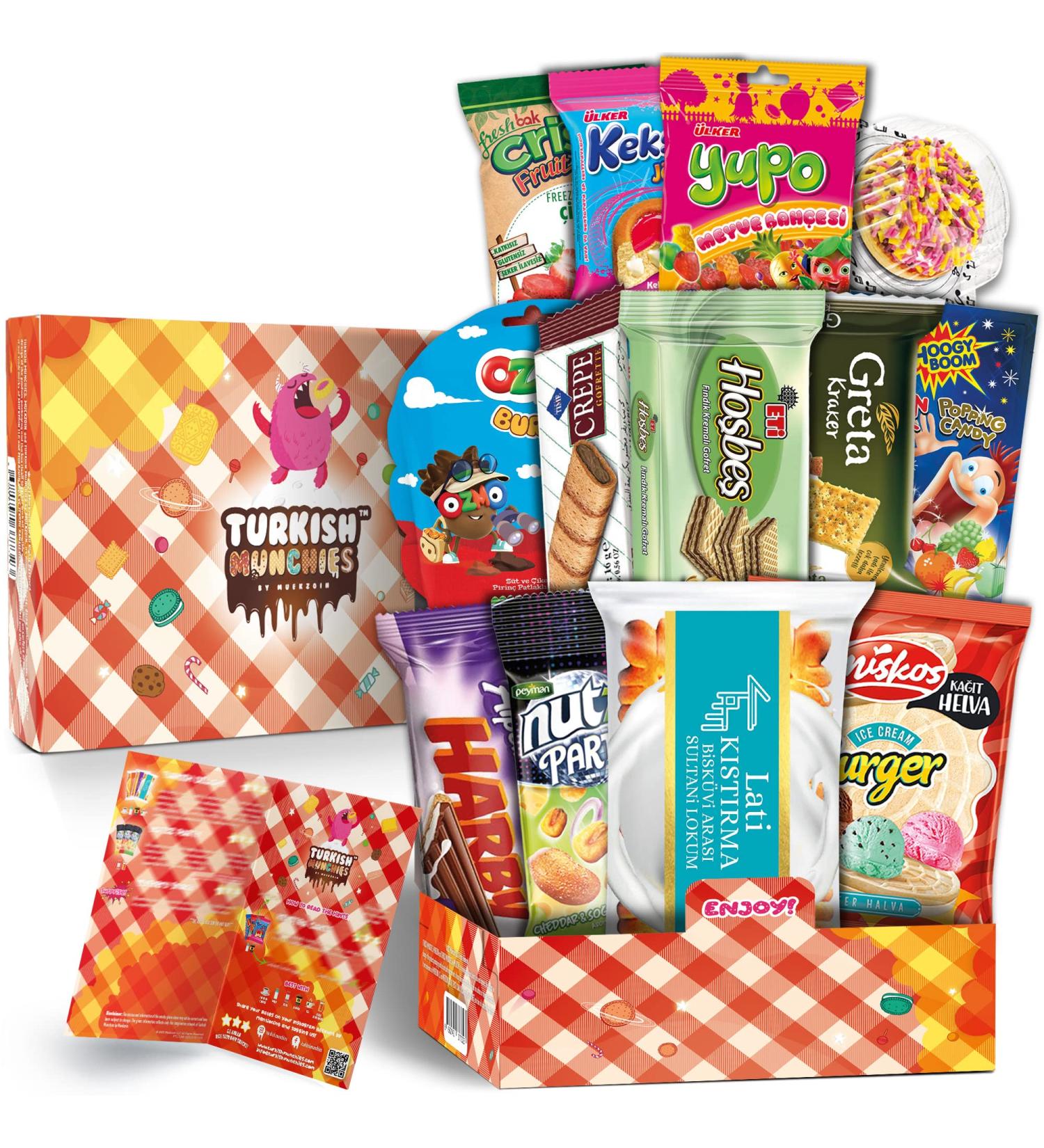 Globally Inspired Midi Sweets Box: 13 Authentic Snacks & American Candy - Snackbox Direct from Turkey - Buy Online on GoSupps.com