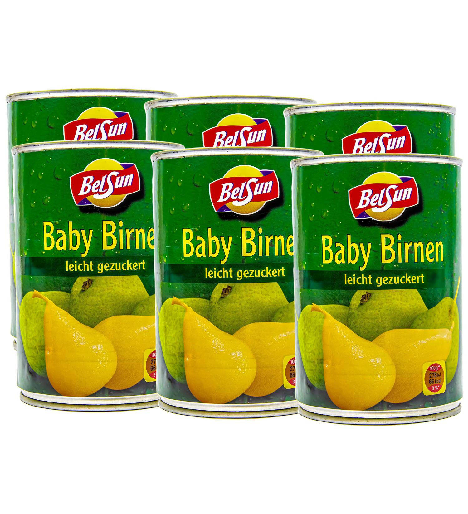 Buy Whole Baby Pears in Light Syrup | 6 Cans of Tender Summer Fruit - 425g | Top Quality Spanish Pears - Buy Online on GoSupps.com
