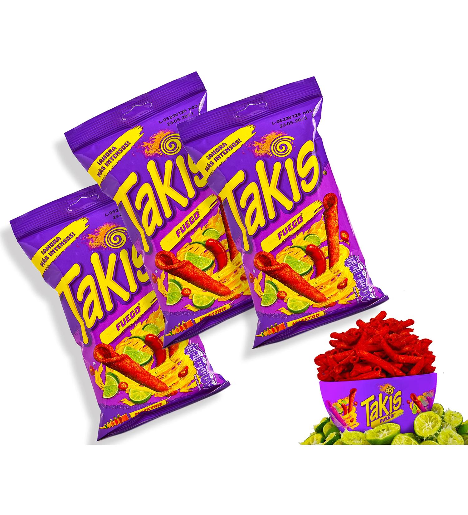 Buy Takis Fuego Chips Box - 3 Pack (70g Each) | Hot & Spicy Chips Bulk Pack - International Shipping Available - Buy Online on GoSupps.com