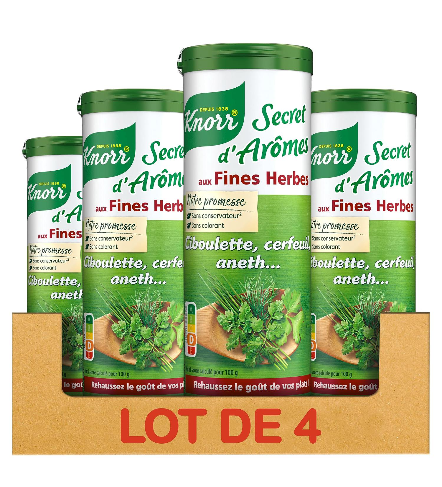 Knorr Secret d'Ar mes Fines Herbes 60g - Lot de 4 120 g (Lot de 4) Secret d'ar me fines herbes - Buy Online on GoSupps.com