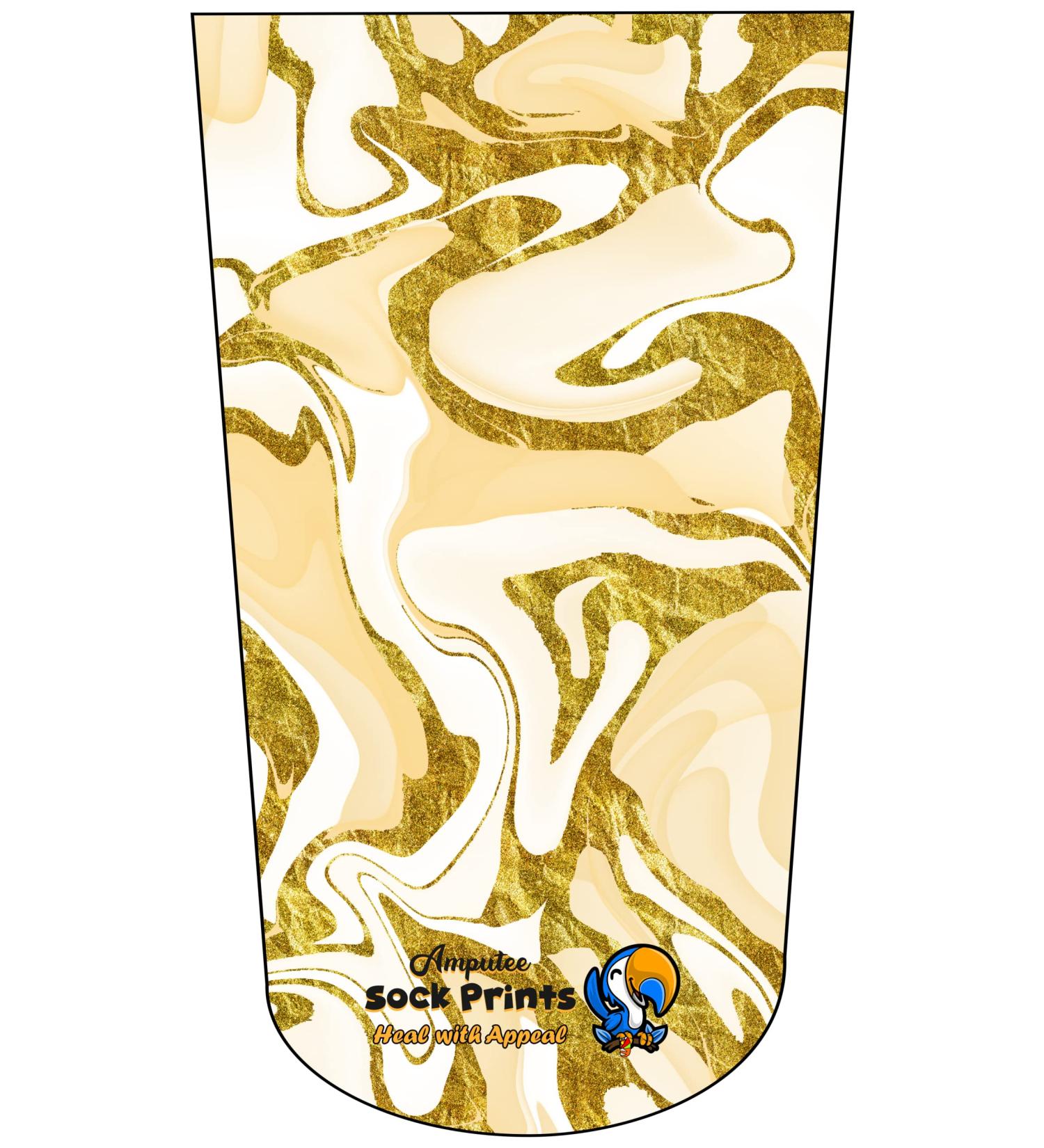Christmas Glitter Marble V2 3Ply Amputee Stump Sock - Festive Prosthetic Wear - Buy Online on GoSupps.com