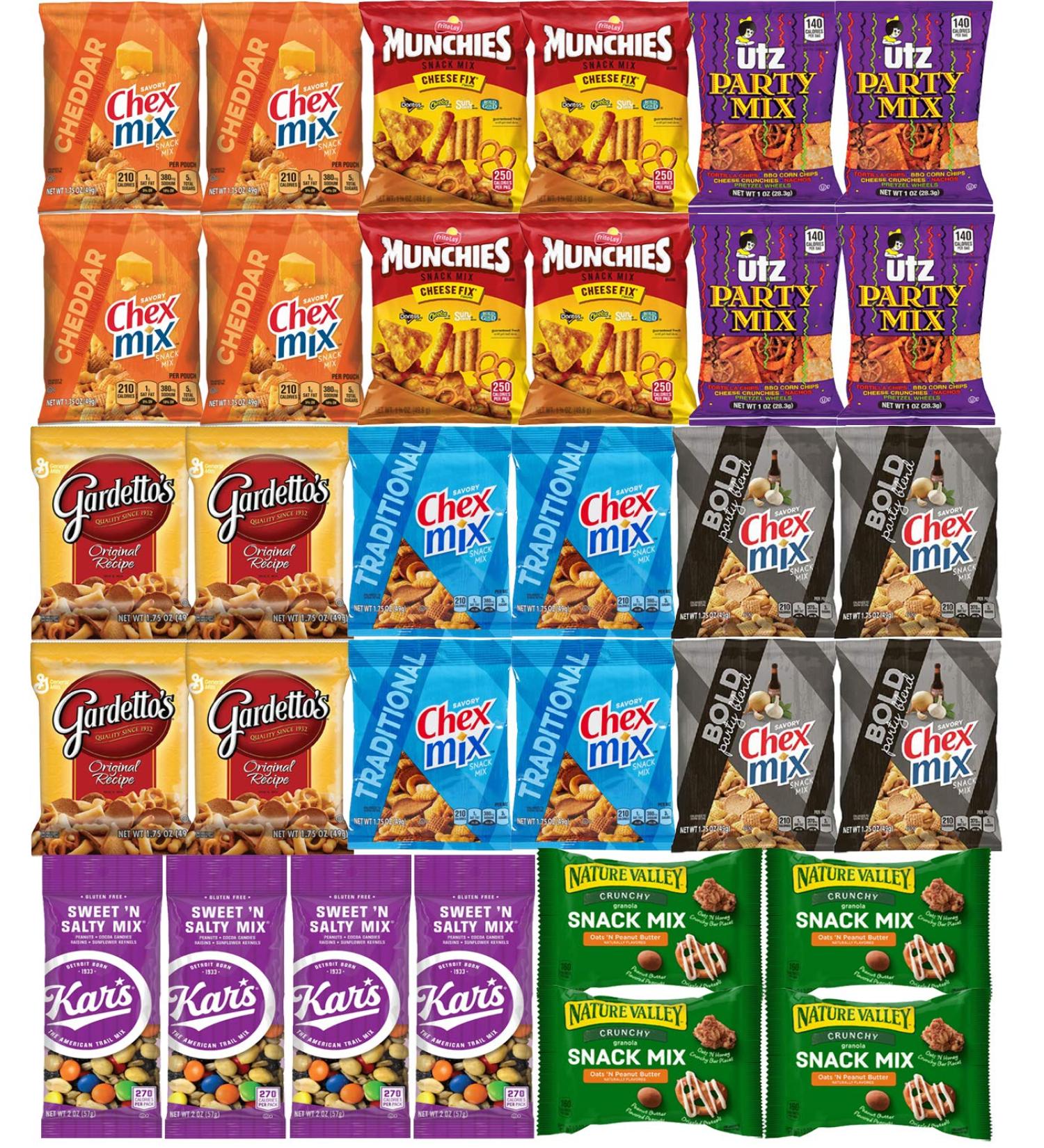 Adult Snacks Variety Pack - 32 Pack Party Mix Care Package for Parties and Events - Buy Online on GoSupps.com