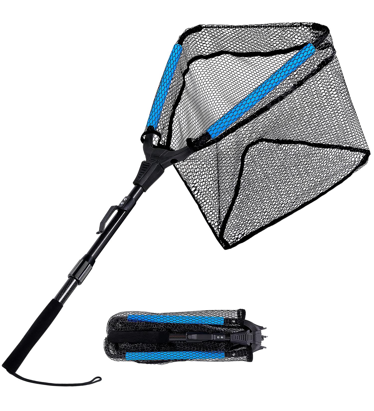 PLUSINNO Fishing Net Fish Landing Net  Foldable Collapsible Telescopic Pole Handle  Durable Nylon Material Mesh  Safe Fish Catching or Releasing Floating Net Telescopic Handle/35"Full - Buy Online on GoSupps.com