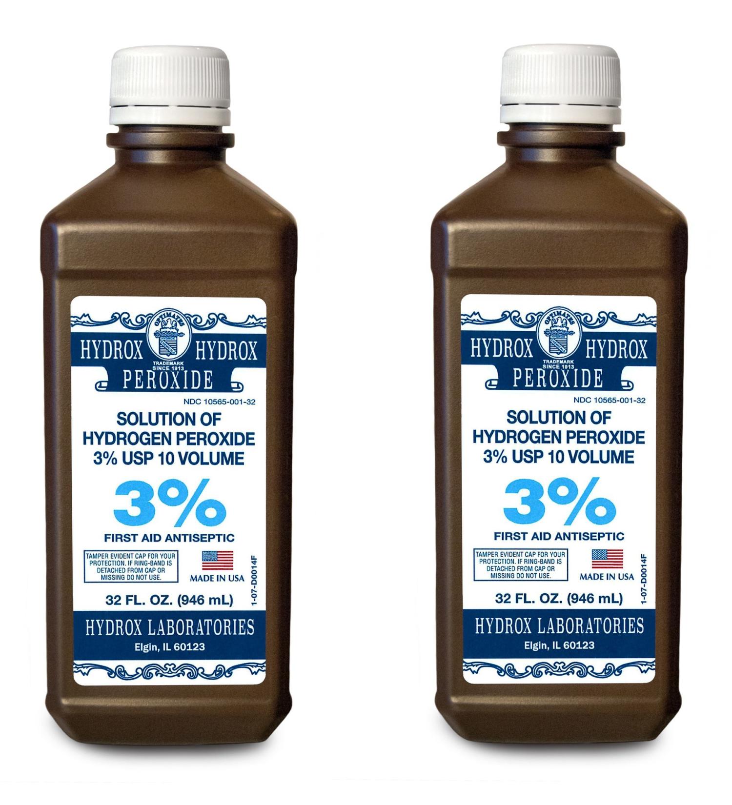 Hydrox Hydrogen Peroxide 3% 32 oz. (Pack of 2)