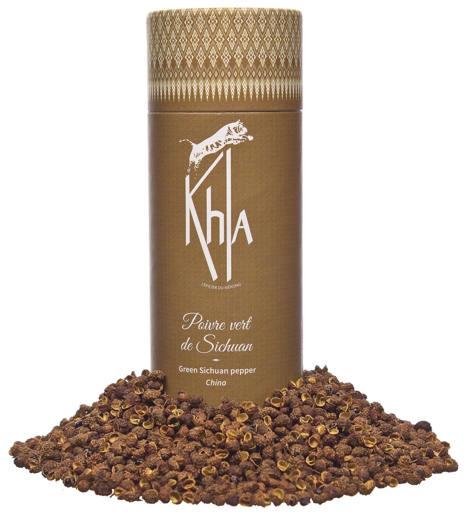 KHLA - Green Sichuan peppercorns - Fair Trade - Tube 50g cat A - Whole peppercorns - Buy Online on GoSupps.com