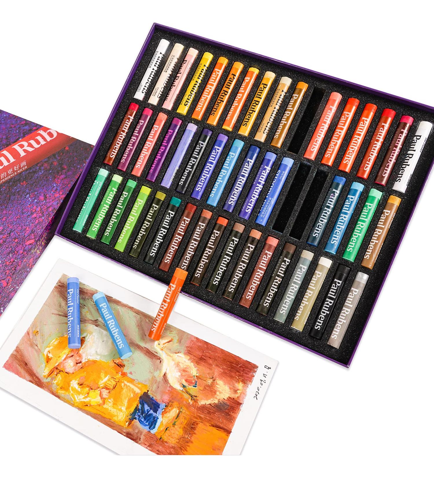 Paul Rubens Oil Pastels - 50 Vibrant Colors | Soft & Creamy Artist Pastels for Painting & Drawing | Ideal for Artists, Beginners, Students & Kids - Buy Online on GoSupps.com