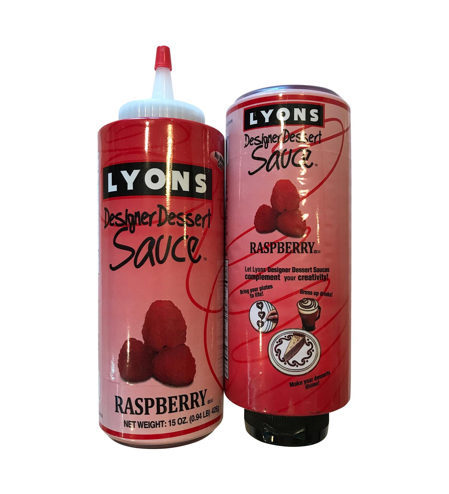 2-Pack Lyons Raspberry Dessert Sauce with Applicator Tip - Ice Cream Topping | Designer Quality - Buy Online on GoSupps.com