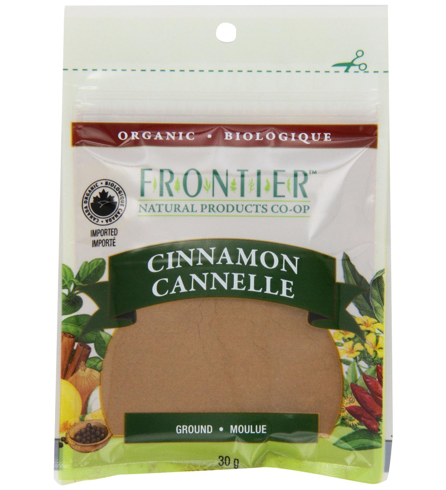 Frontier Natural Products Coop Bulk Cinnamon Powder Korintje Ground 3- Percent Oil Pouch French/English 30-Gram - Buy Online on GoSupps.com