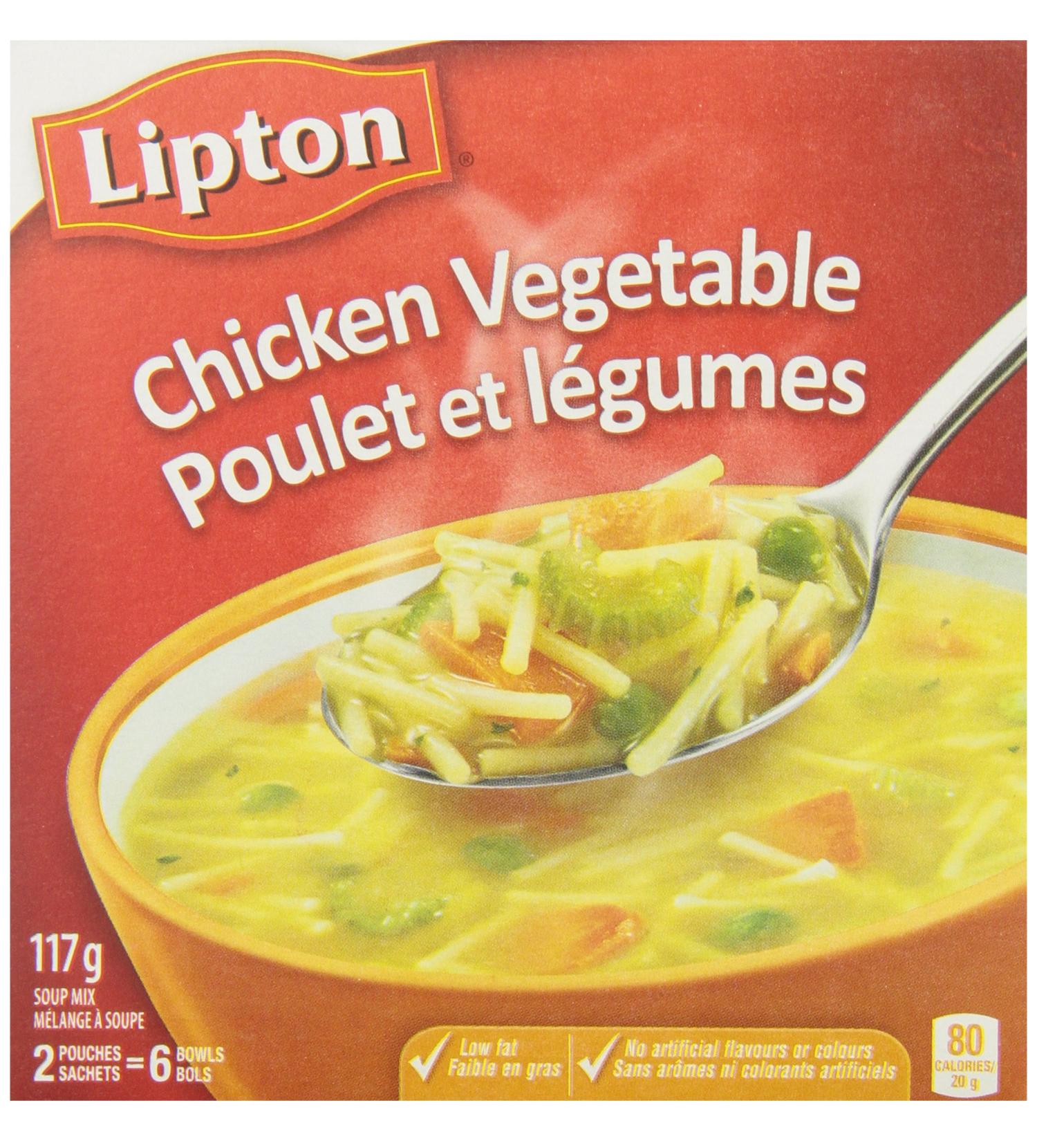 Lipton Soup Mix Noodle with Chicken Vegetable 117 GR 24 Count Chicken Noodle Chicken Vegetable 117 g (Pack of 24) - Buy Online on GoSupps.com